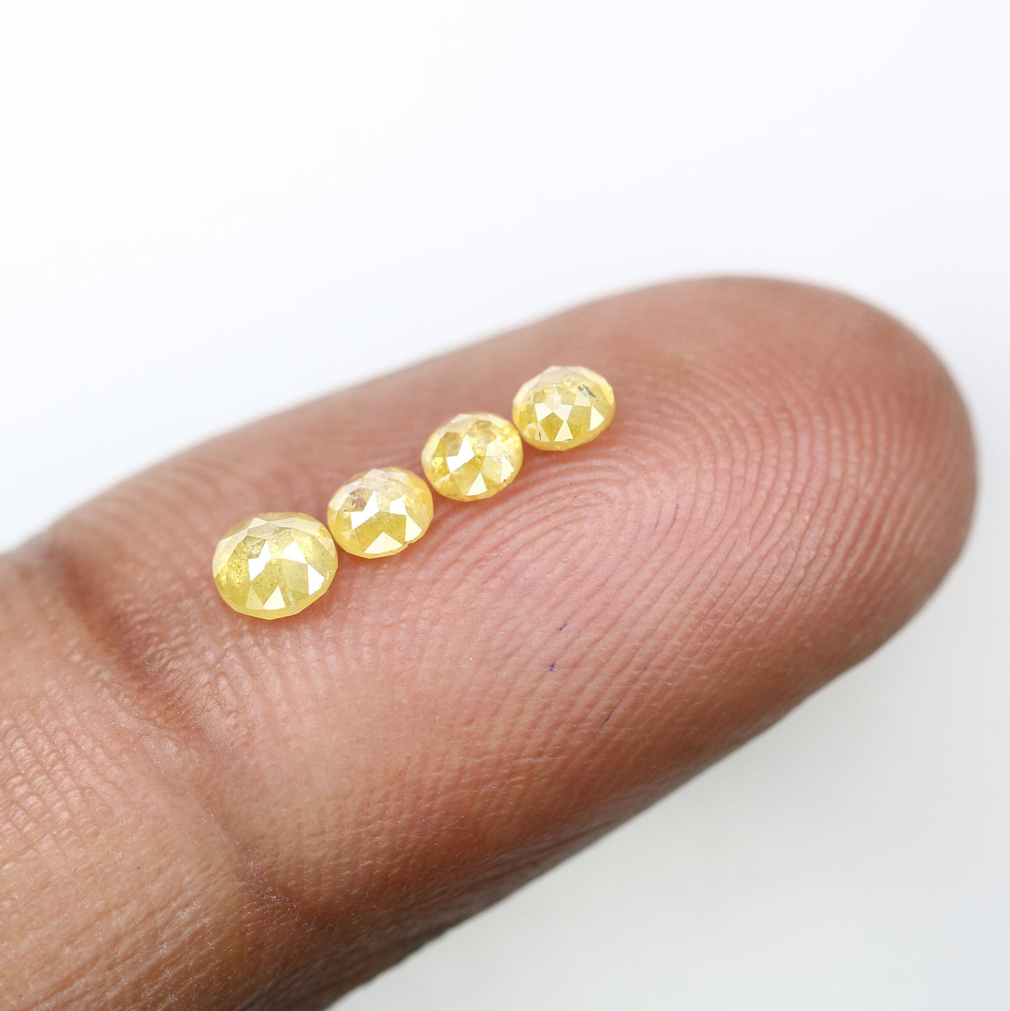 0.74 CT Yellow Round Rose Cut Natural Real Loose Diamonds For Eternity Band ll Gift For Best Friend ll Gift For Girlfriend ll Gift For Wife