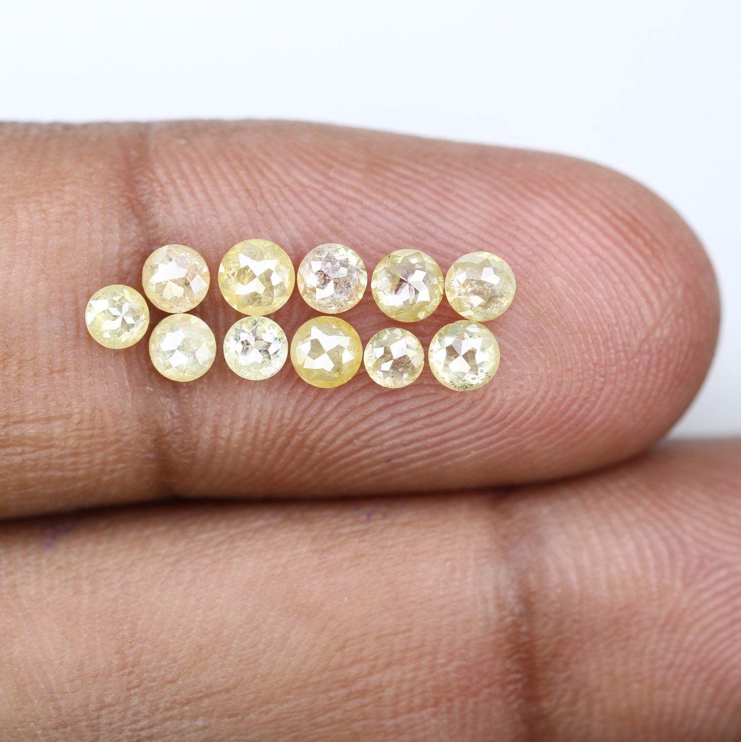 Color Diamonds Old Rose Cut Round/ Yellow Diamond Rose Cut Size Approx 2.9 - 3.5 mm /Rare Diamond CollectionFor Gold Ring Diamonds