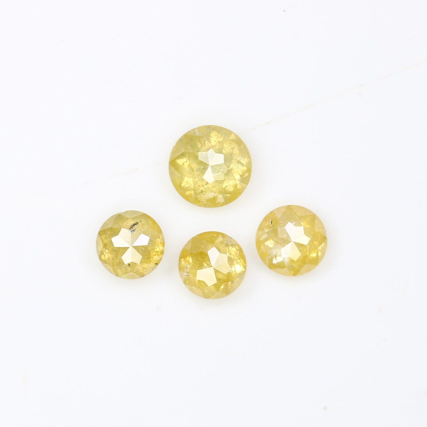 0.74 CT Yellow Round Rose Cut Natural Real Loose Diamonds For Eternity Band ll Gift For Best Friend ll Gift For Girlfriend ll Gift For Wife