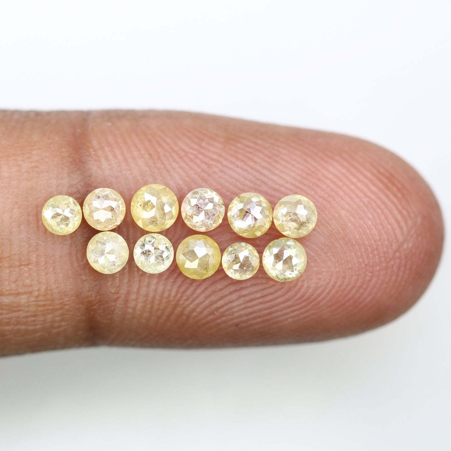 Color Diamonds Old Rose Cut Round/ Yellow Diamond Rose Cut Size Approx 2.9 - 3.5 mm /Rare Diamond CollectionFor Gold Ring Diamonds