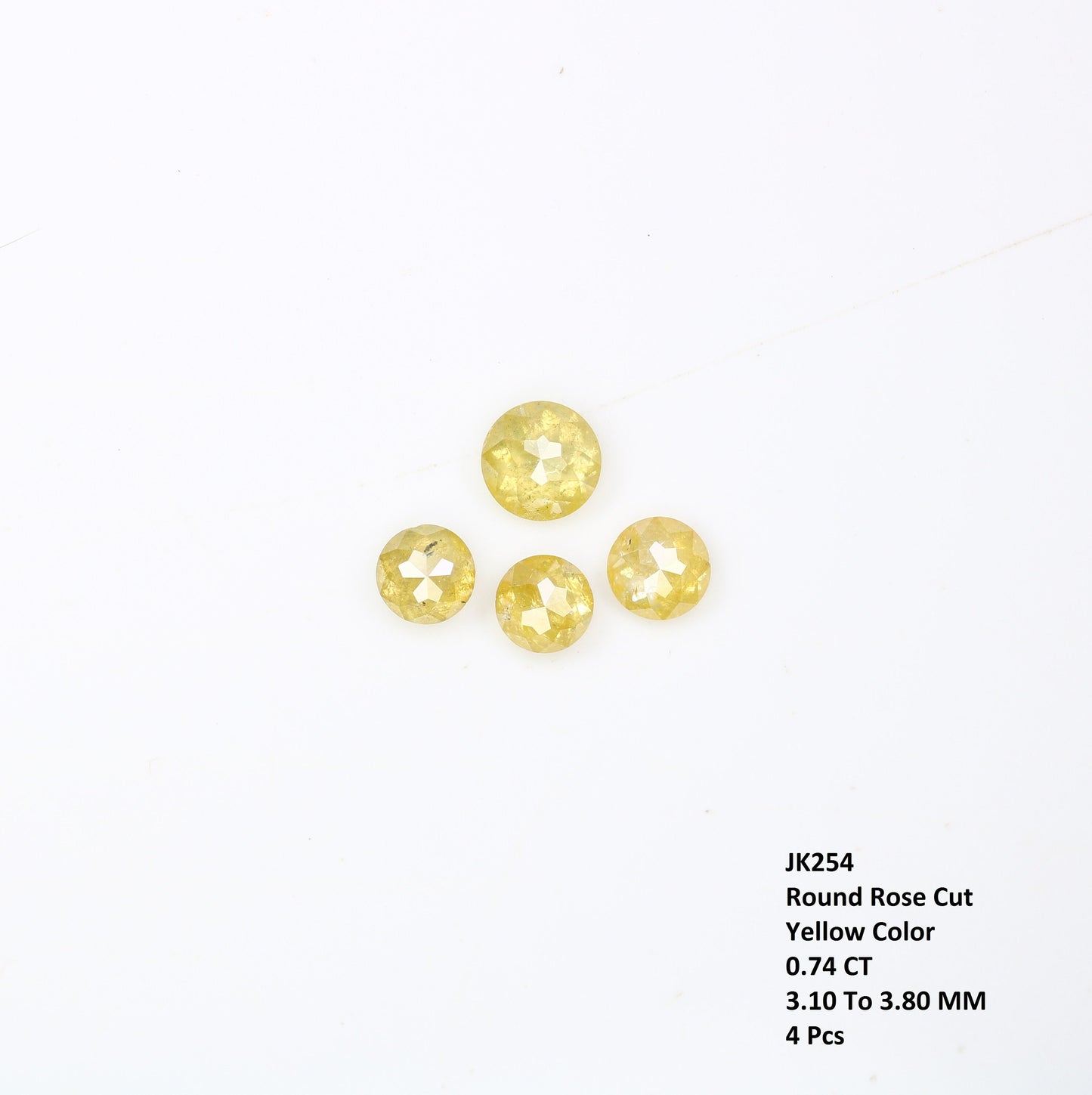 0.74 CT Yellow Round Rose Cut Natural Real Loose Diamonds For Eternity Band ll Gift For Best Friend ll Gift For Girlfriend ll Gift For Wife