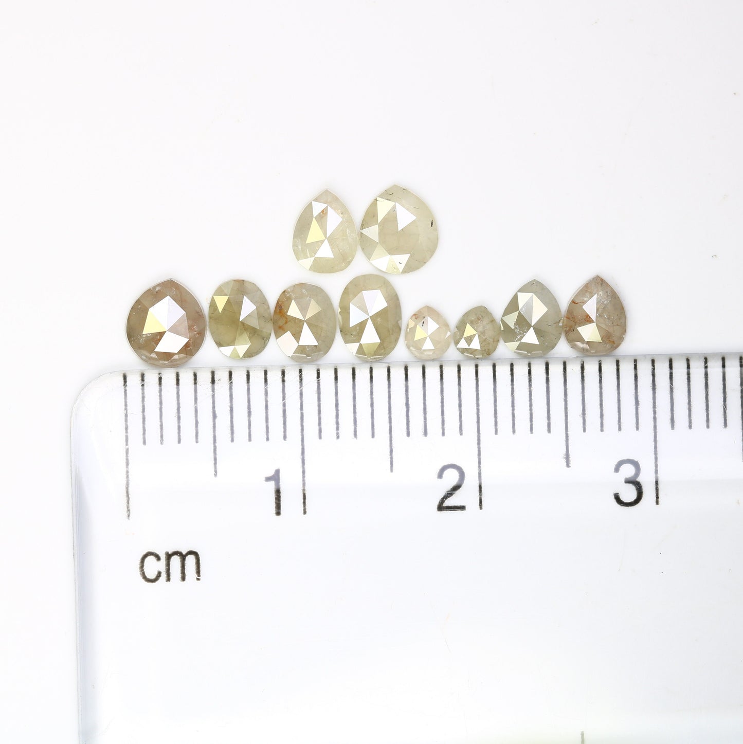 10 pcs Loose Grey Rose Cut Rustic Diamond For RingFor Gold Ring Diamonds