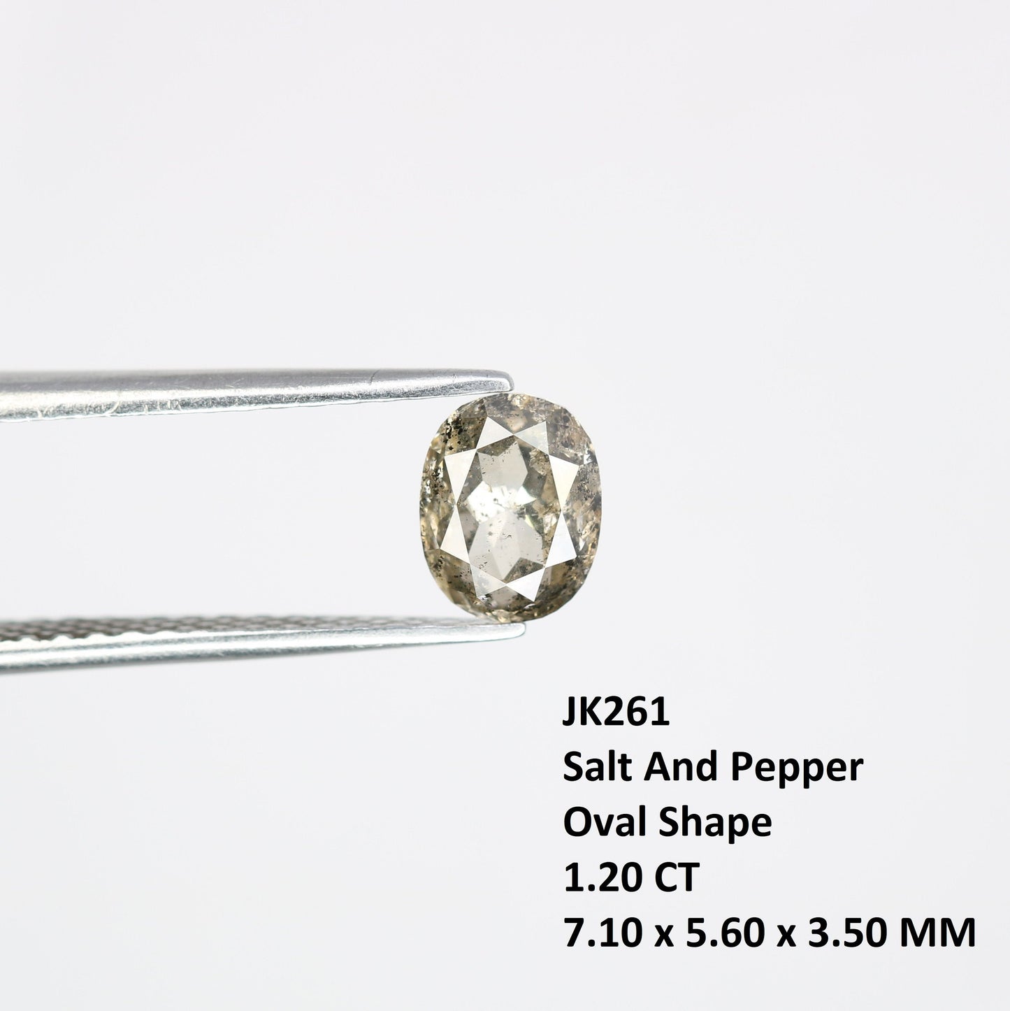 1.20 CT Sparkling Salt and Pepper Oval Diamond Pendant - Stunning for Gold Jewelry & Elegant, Unique Accessory