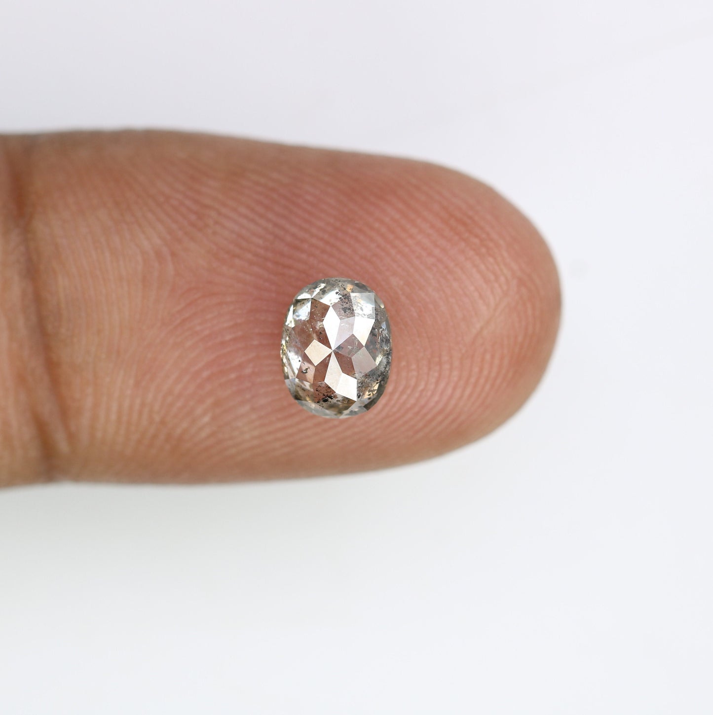 1.20 CT Sparkling Salt and Pepper Oval Diamond Pendant - Stunning for Gold Jewelry & Elegant, Unique Accessory