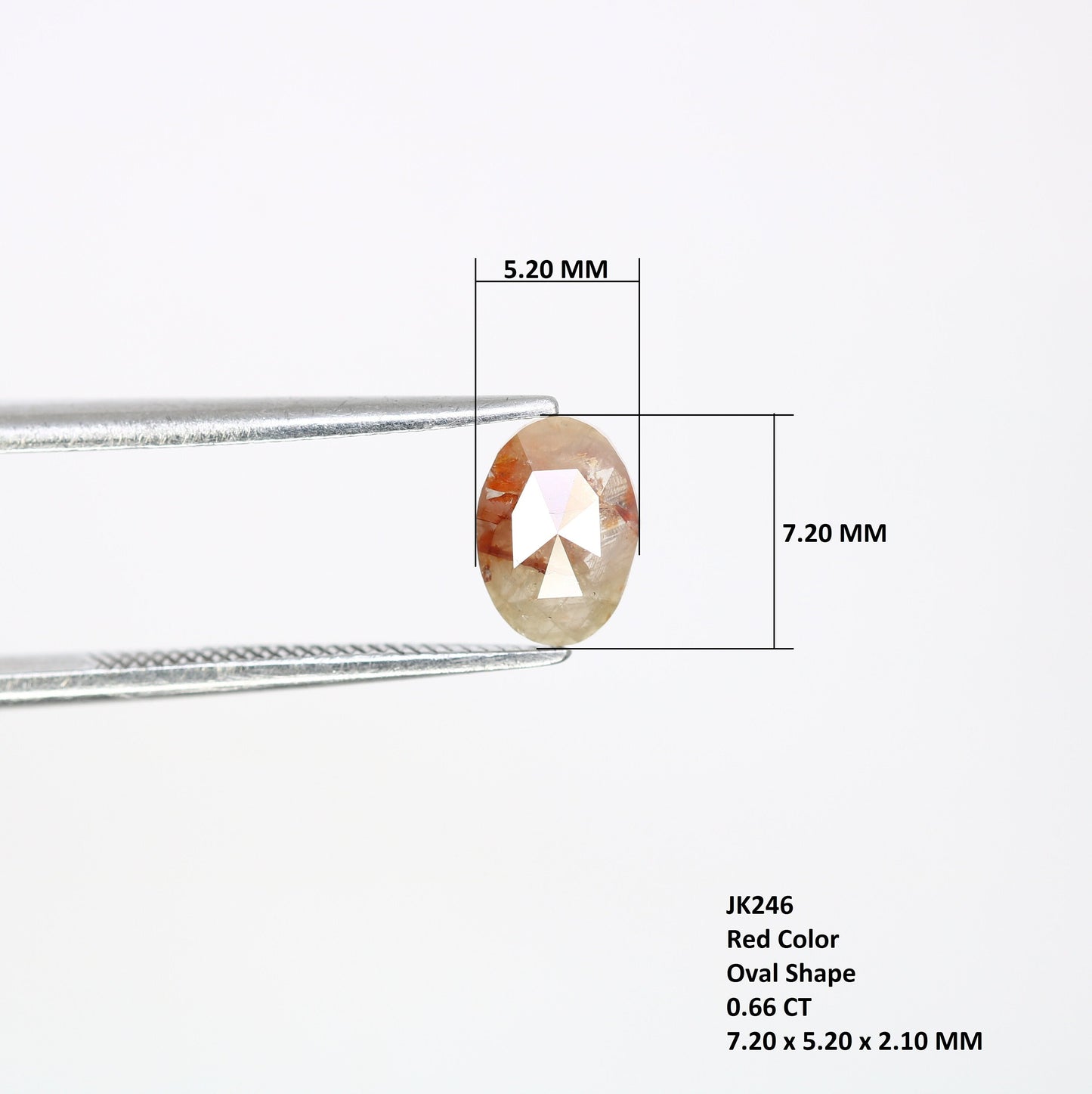 0.66 CT Rose Cut Oval Diamond - Elegant Ring for Gold Jewelry & Stunning, Unique Design