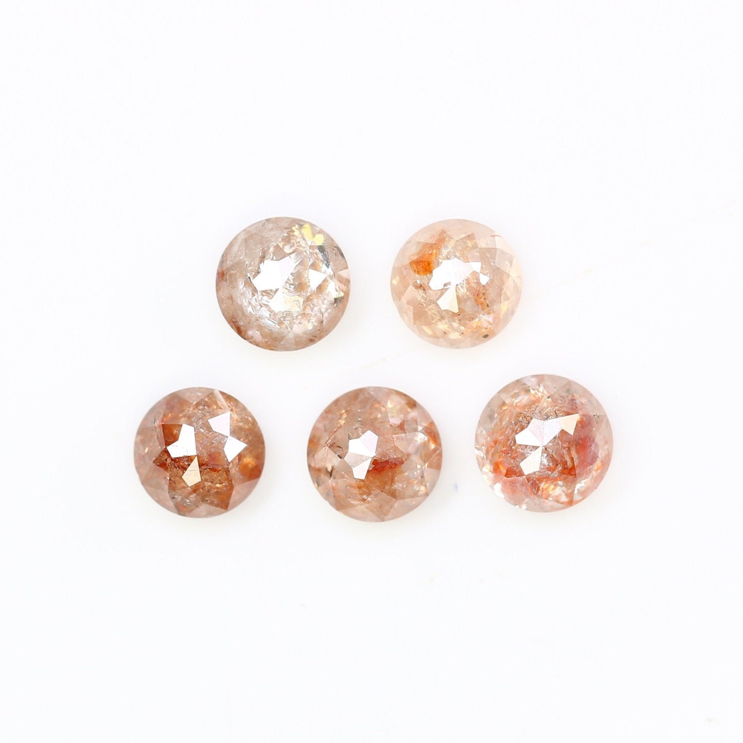 1.54 CT Peach Rose Cut Round Real Loose Diamonds For Promise Ring ll Gift For Girlfriend ll Gift For Her ll Gift For Best Friend Diamonds