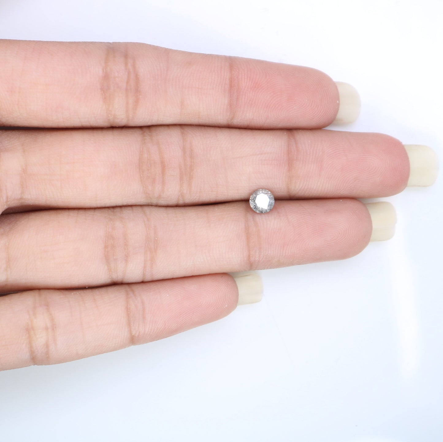 0.47 Carat Round Brilliant Cut Salt and Pepper Diamond | Ideal for Custom Gold Rings | Unique Engagement or Wedding Jewelry