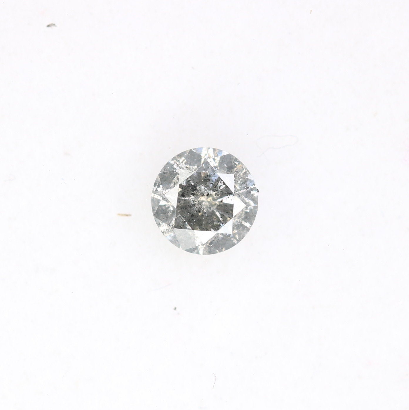 0.37 Carat Round Brilliant Cut Salt and Pepper Diamond | Perfect for Custom Gold Rings | Unique Engagement or Wedding Jewelry