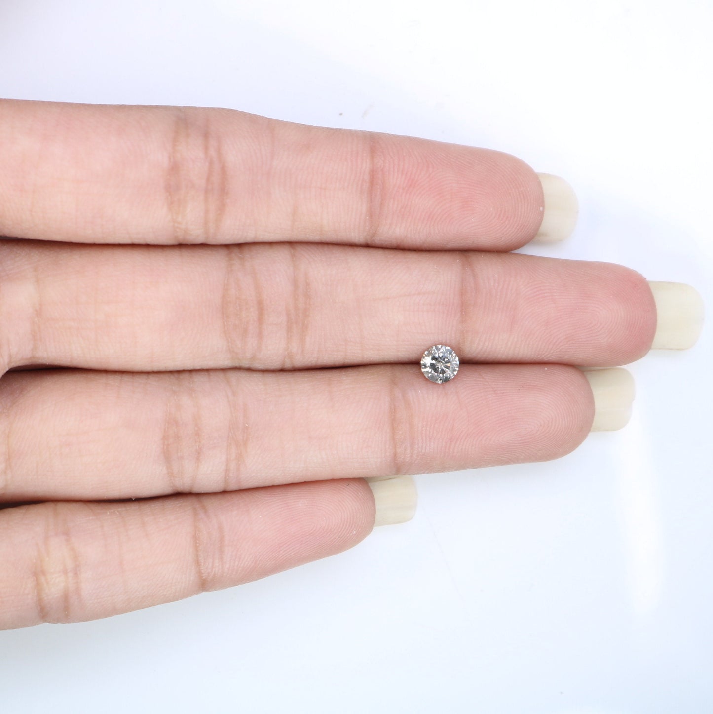 0.37 Carat Round Brilliant Cut Salt and Pepper Diamond | Perfect for Custom Gold Rings | Unique Engagement or Wedding Jewelry
