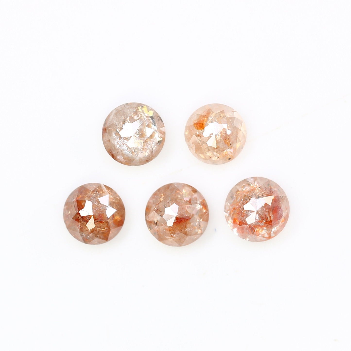 1.54 CT Peach Rose Cut Round Real Loose Diamonds For Promise Ring ll Gift For Girlfriend ll Gift For Her ll Gift For Best Friend Diamonds