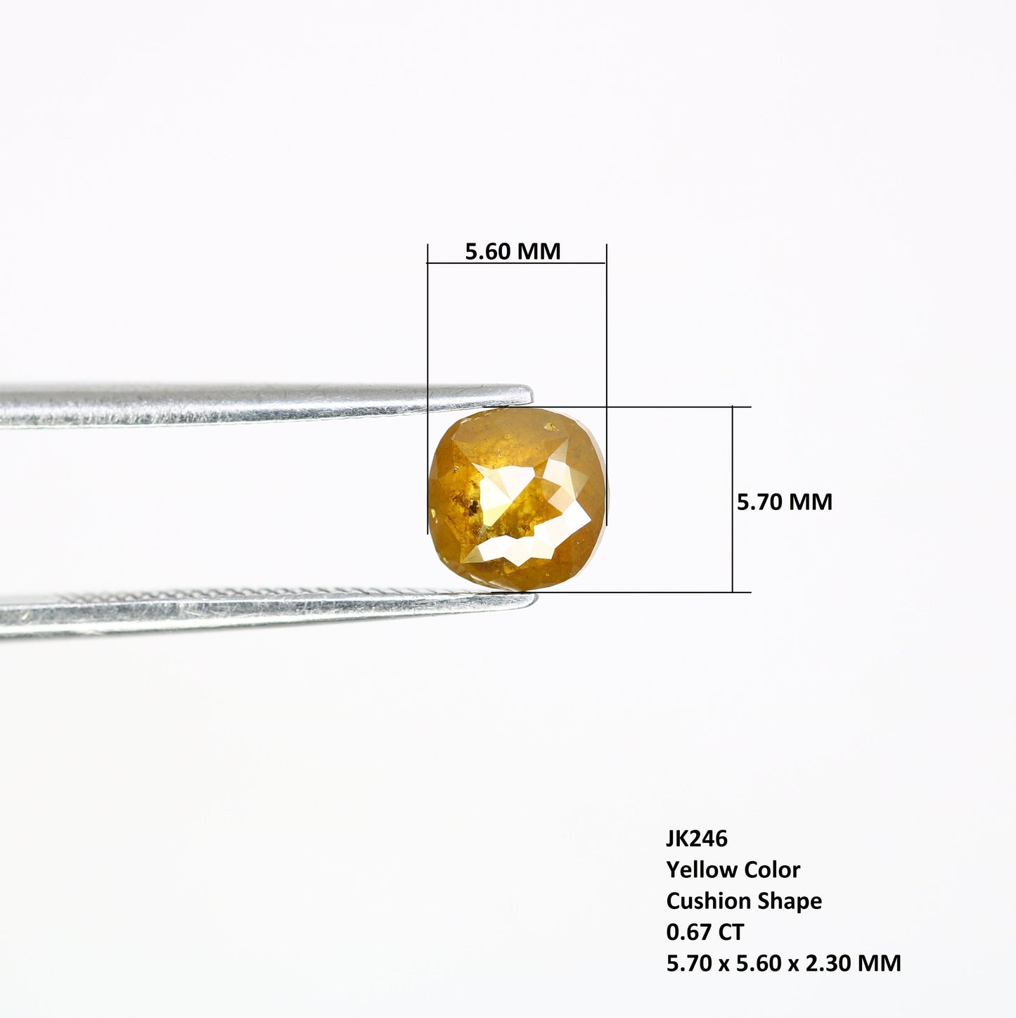 0.67 CT Yellow Cushion Cut Diamond - Perfect for Statement Ring & Stunning Gold Jewelry Design