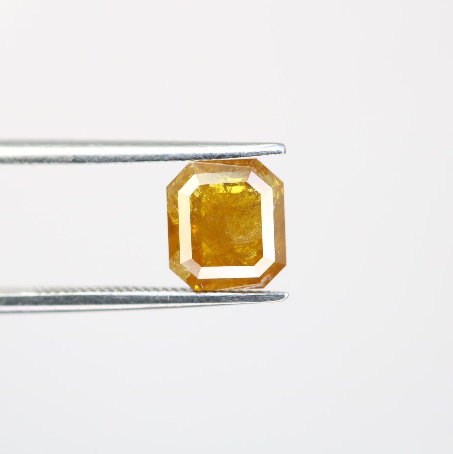 2.61 CT Fancy Yellow Salt and Pepper Emerald Shape Diamond - Natural Loose Emerald Cut Diamond - Emerald Engagement Ring - LABORDAY Offer