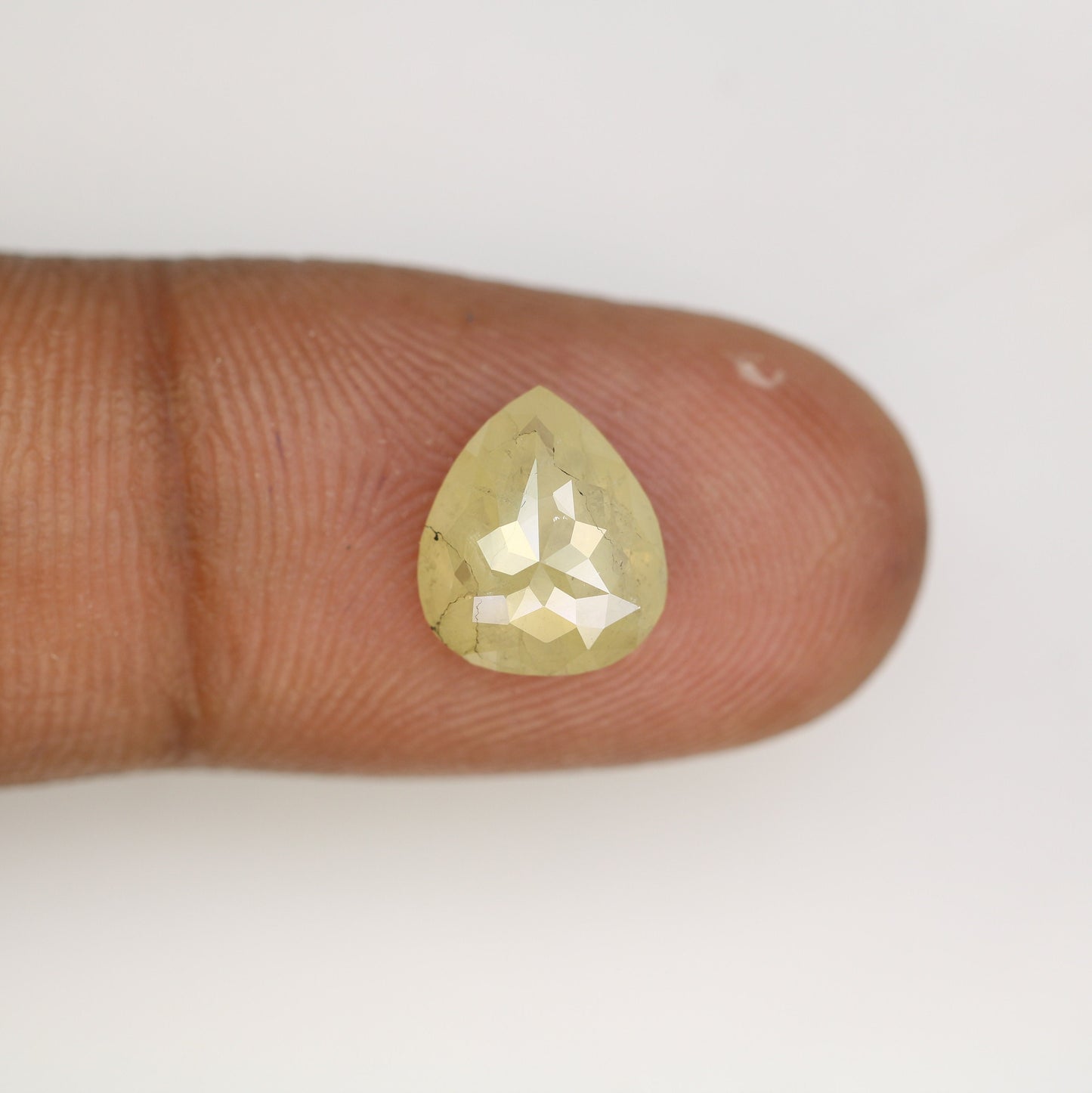 3.11 CT Light Green Pear Cut Diamond for Engagement Ring | Unique Loose Diamond for Gold Ring | Rare Colored Gemstone