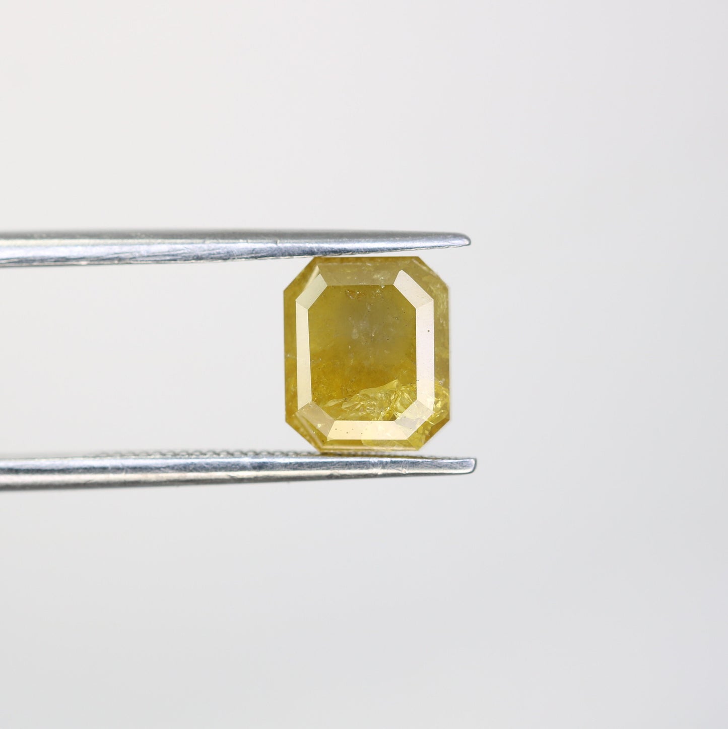 2.21 CT Fancy Yellow Salt and Pepper Emerald Shape Diamond - Natural Loose Emerald Cut Diamond - Emerald Engagement Ring - LABORDAY Offer