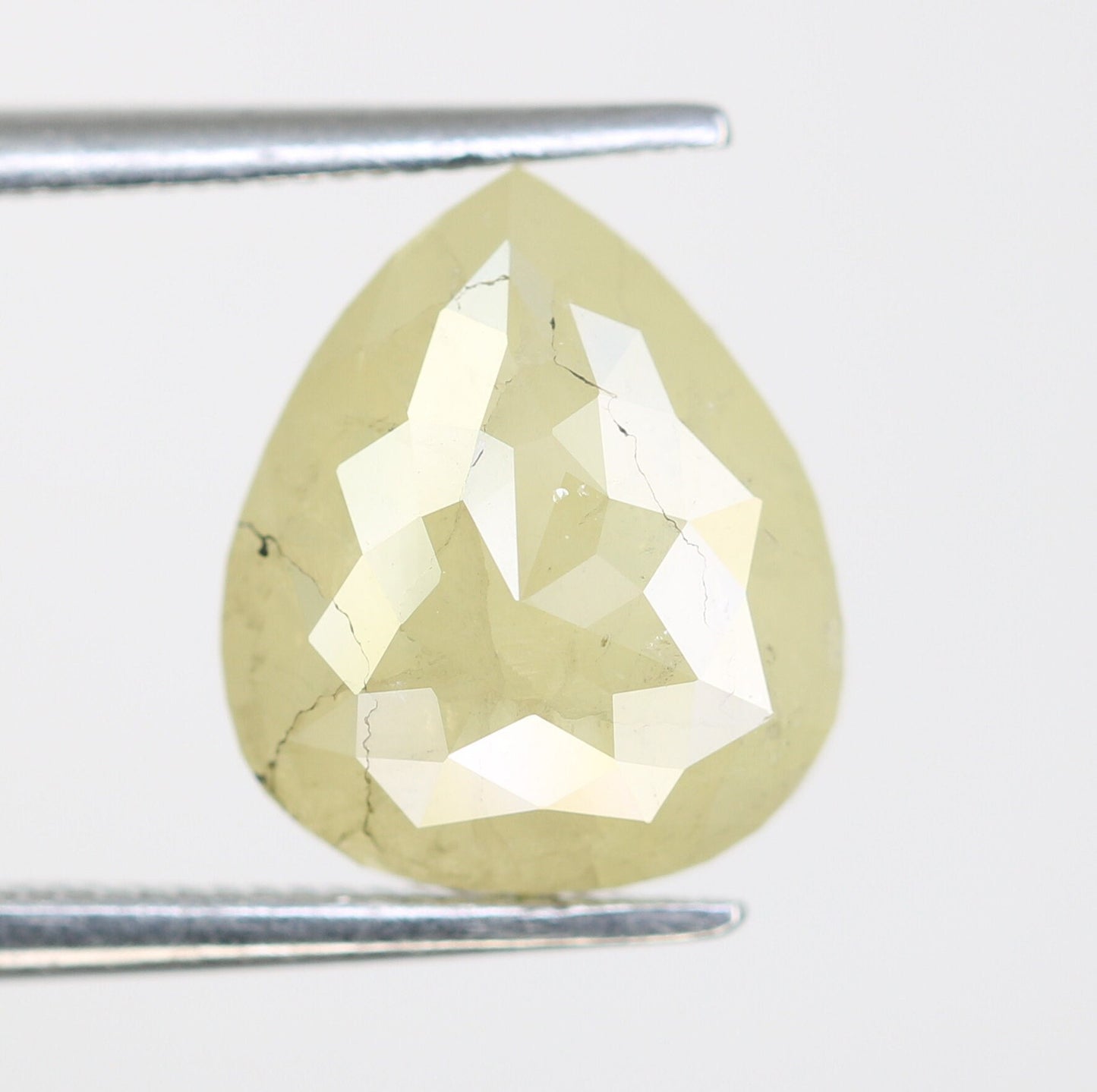 3.11 CT Light Green Pear Cut Diamond for Engagement Ring | Unique Loose Diamond for Gold Ring | Rare Colored Gemstone