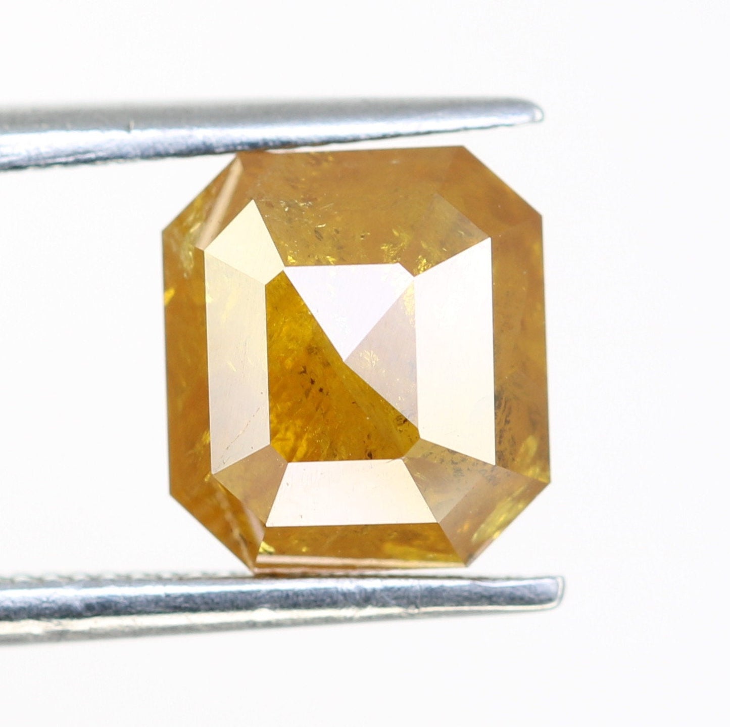 2.61 CT Fancy Yellow Salt and Pepper Emerald Shape Diamond - Natural Loose Emerald Cut Diamond - Emerald Engagement Ring - LABORDAY Offer