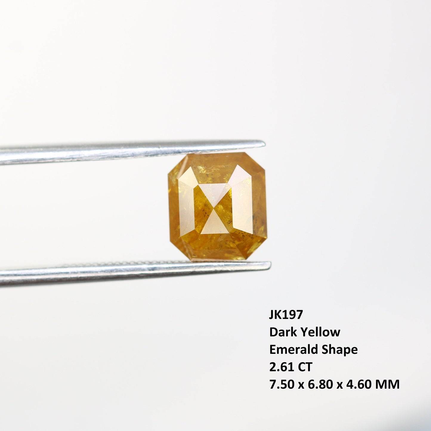2.61 CT Fancy Yellow Salt and Pepper Emerald Shape Diamond - Natural Loose Emerald Cut Diamond - Emerald Engagement Ring - LABORDAY Offer