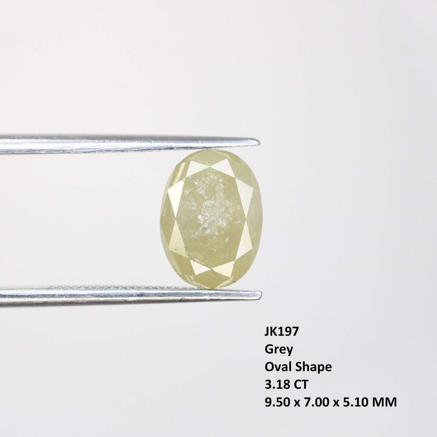 3.18 CT Oval Grey Diamond - Ideal for Engagement Ring & Stunning Gold Jewelry Design
