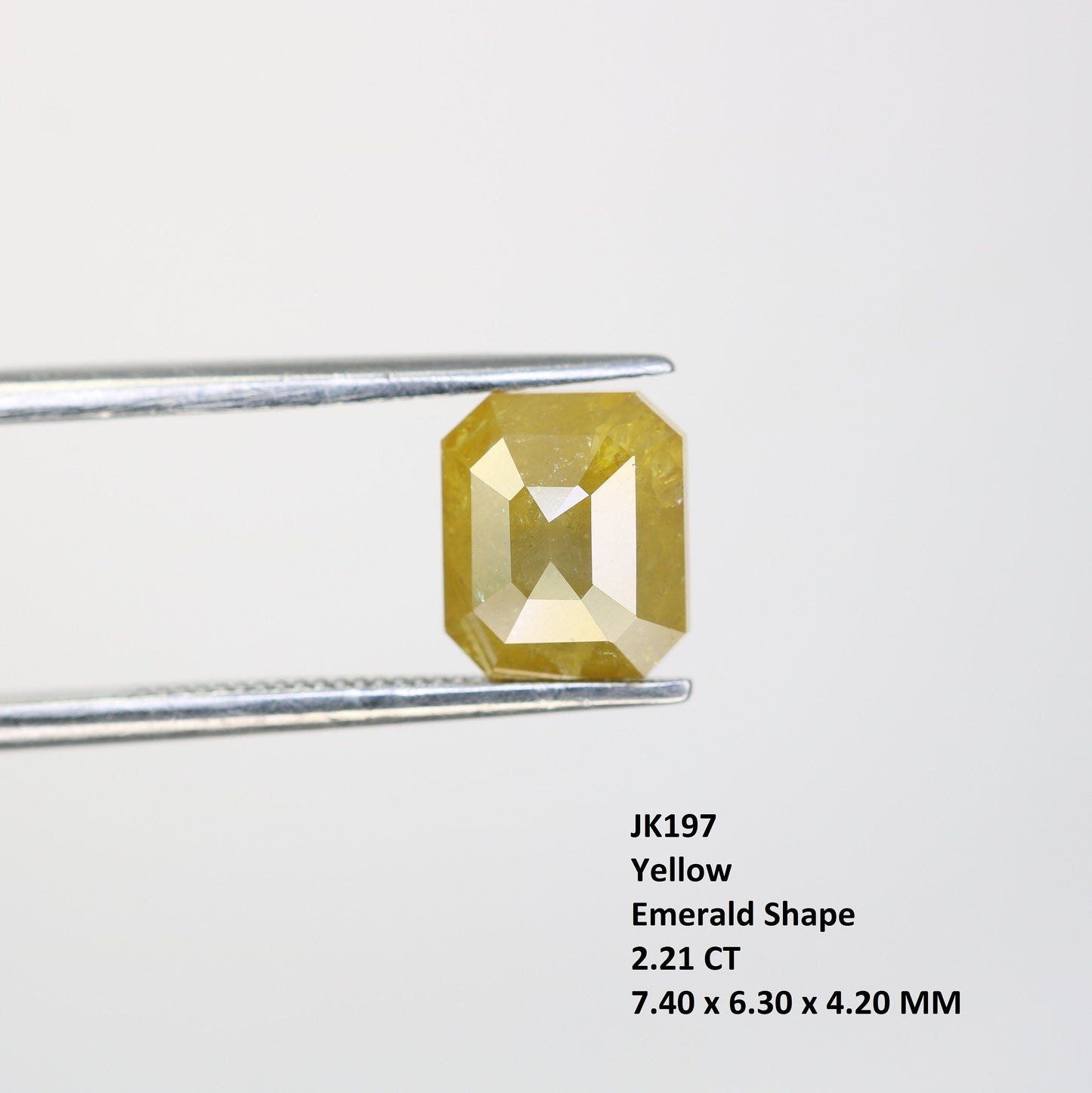 2.21 CT Fancy Yellow Salt and Pepper Emerald Shape Diamond - Natural Loose Emerald Cut Diamond - Emerald Engagement Ring - LABORDAY Offer
