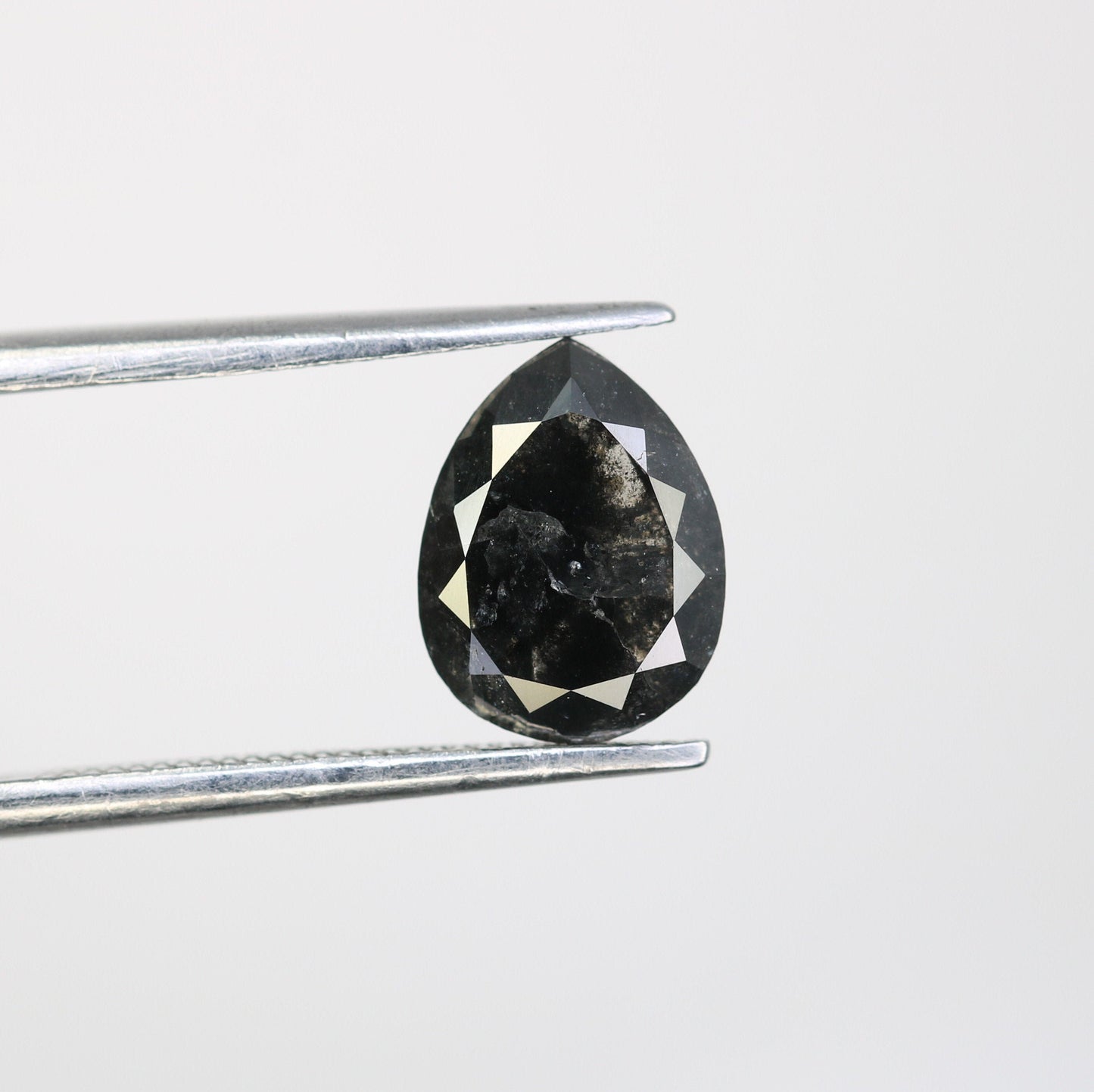 1.96 CT Salt and Pepper Pear Shape Diamond For Wedding Jewelry | Gift For Wife | Gift For Husband | Birthday Gift | Christmas Gift Diamonds