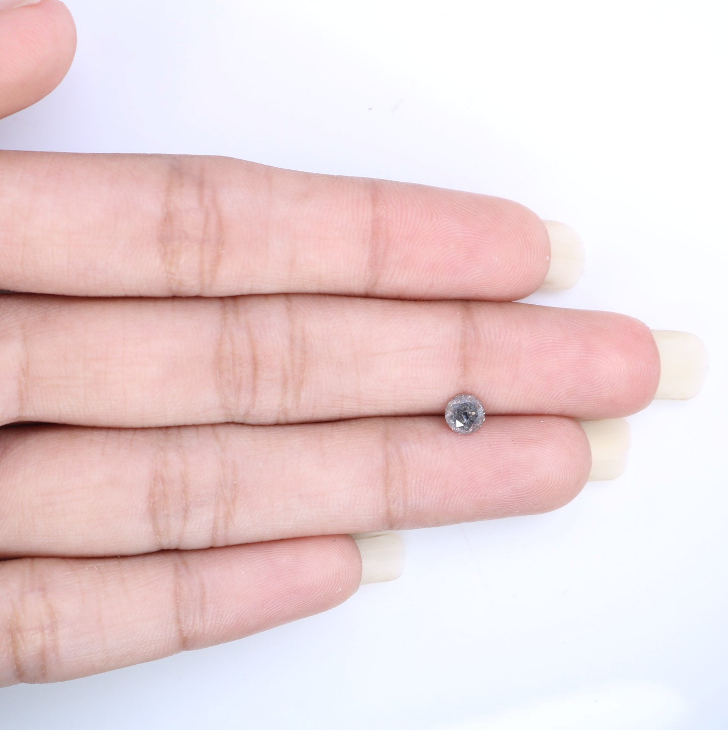 0.49 Carat Salt and Pepper Round Loose Diamond | Ideal for Custom Gold Rings | Unique Loose Diamond for Engagement or Wedding Jewelry