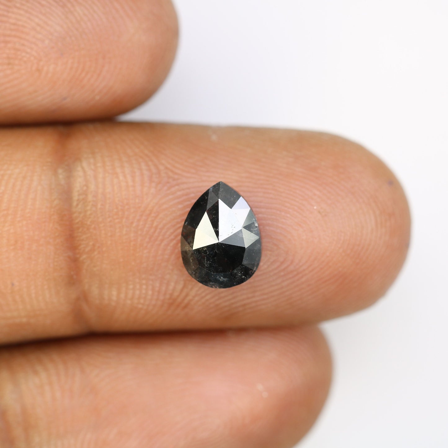 1.96 CT Salt and Pepper Pear Shape Diamond For Wedding Jewelry | Gift For Wife | Gift For Husband | Birthday Gift | Christmas Gift Diamonds