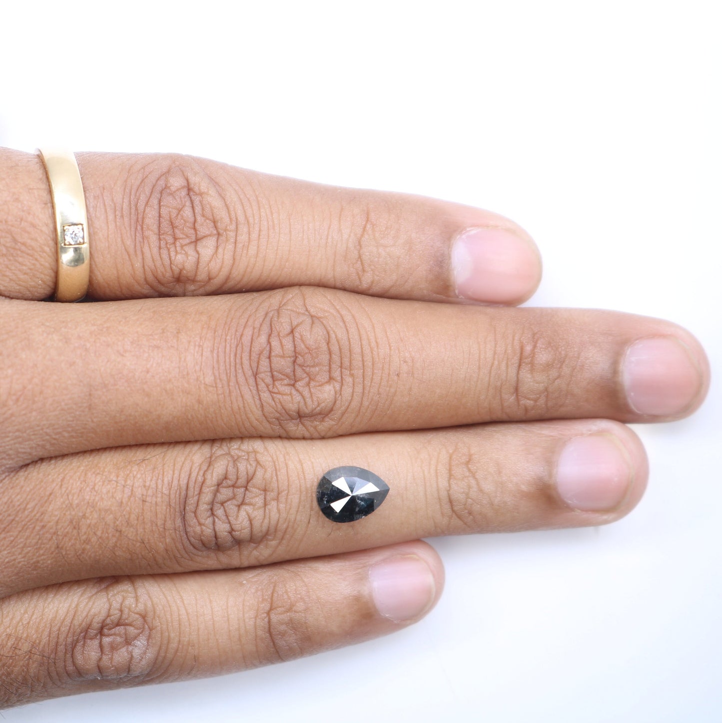 1.96 CT Salt and Pepper Pear Shape Diamond For Wedding Jewelry | Gift For Wife | Gift For Husband | Birthday Gift | Christmas Gift Diamonds