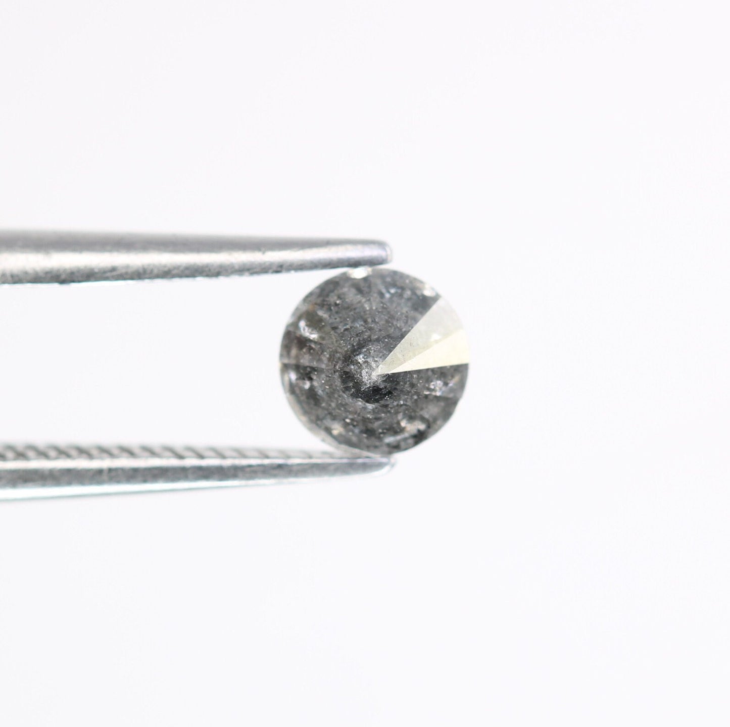 0.49 Carat Salt and Pepper Round Loose Diamond | Ideal for Custom Gold Rings | Unique Loose Diamond for Engagement or Wedding Jewelry
