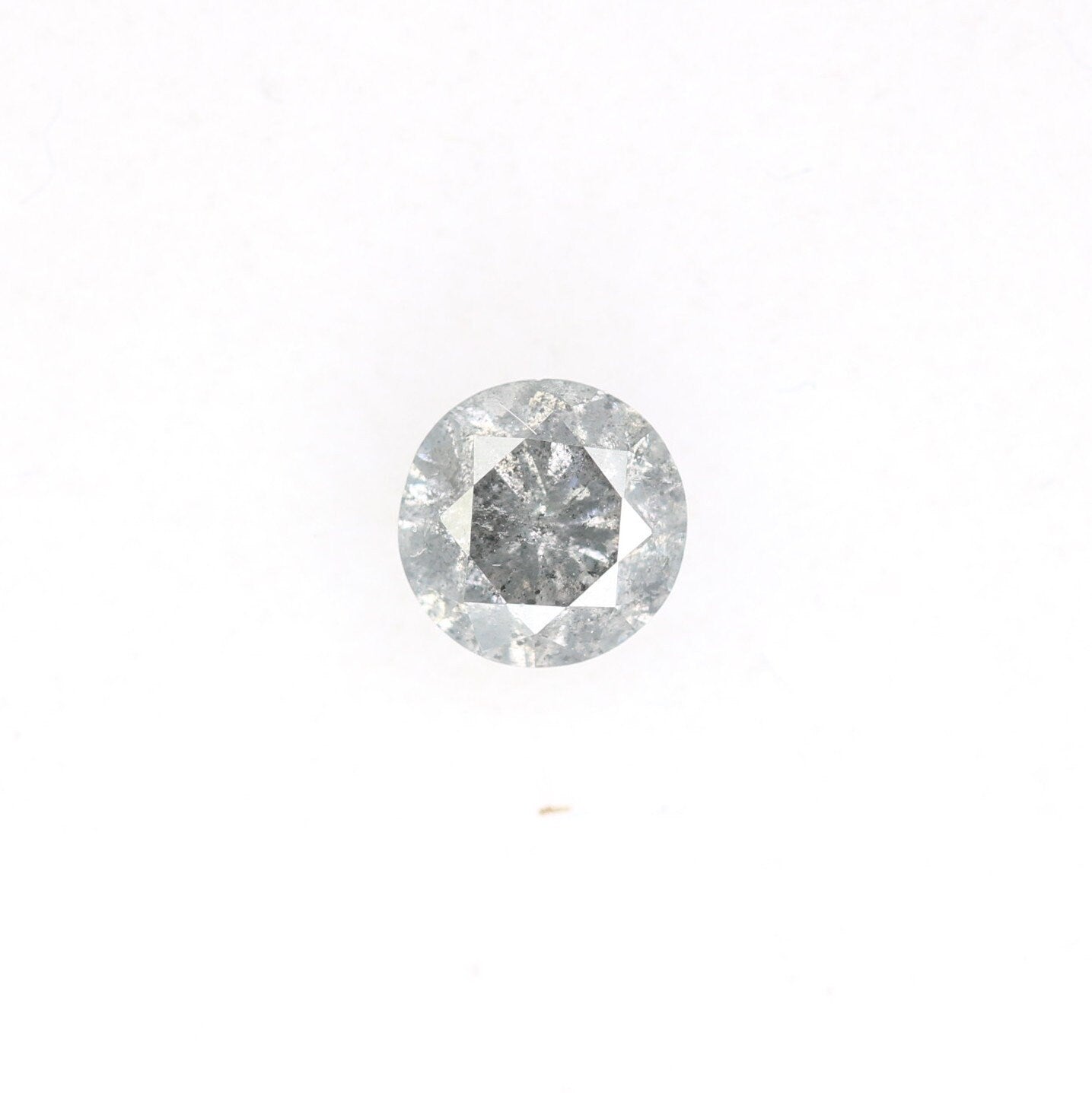 0.44 Carat Salt and Pepper Round Loose Diamond | Perfect for Custom Gold Rings | Unique Engagement or Wedding Jewelry