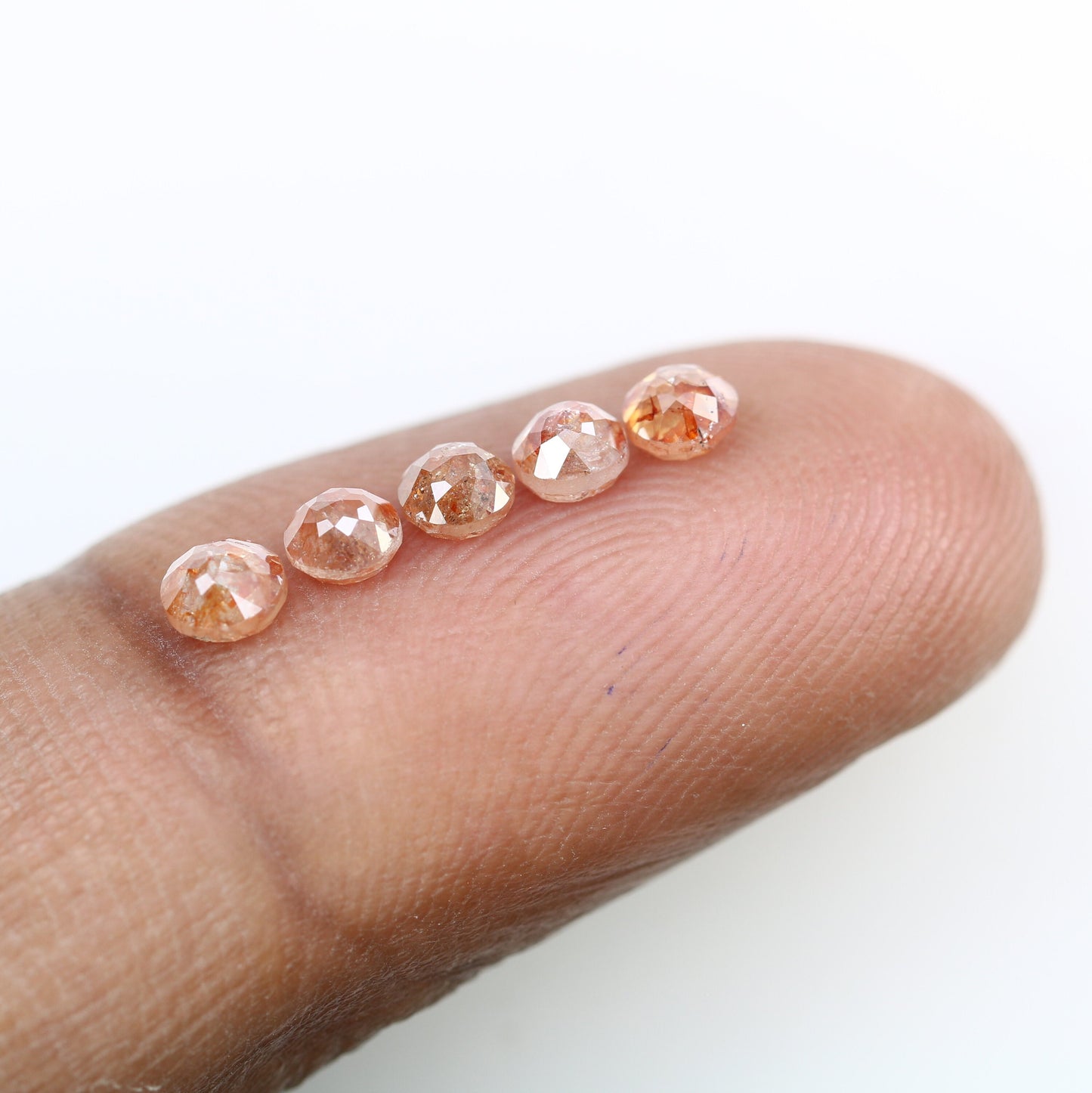 1.24 CT Rose Cut Natural Peach Real Loose Diamonds For Wedding Broch ll Gift For Husband ll Gift For Son ll Gift For Father ll Gift For Him