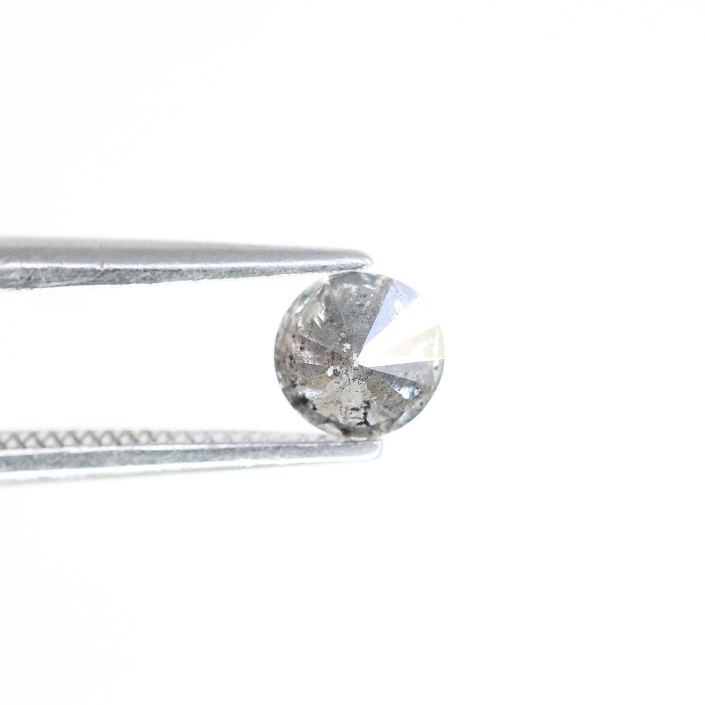 0.44 Carat Salt and Pepper Round Loose Diamond | Perfect for Custom Gold Rings | Unique Engagement or Wedding Jewelry