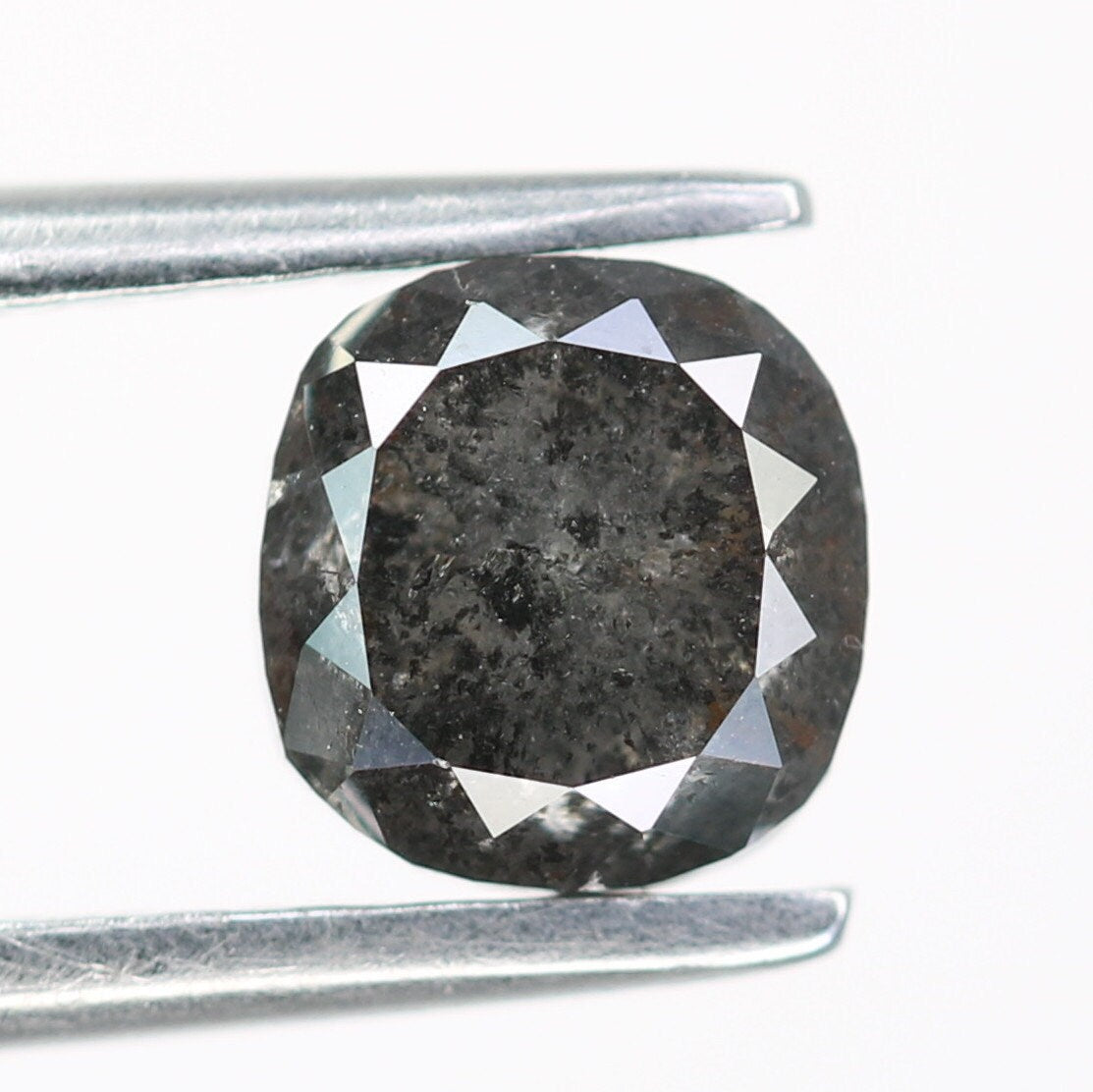 1.13 CT Rustic Salt and Pepper Cushion Cut Loose Diamond | Perfect for Wedding Jewelry | Engagement Ring or Pendant