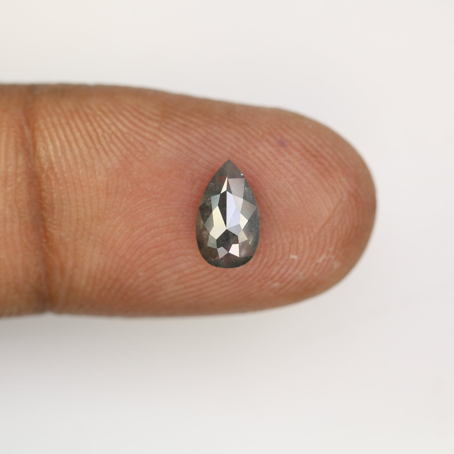 Black Friday Sale: 0.95 CT Pear Salt and Pepper Diamond Ring | Natural Loose Diamond for Elegant Gold Ring