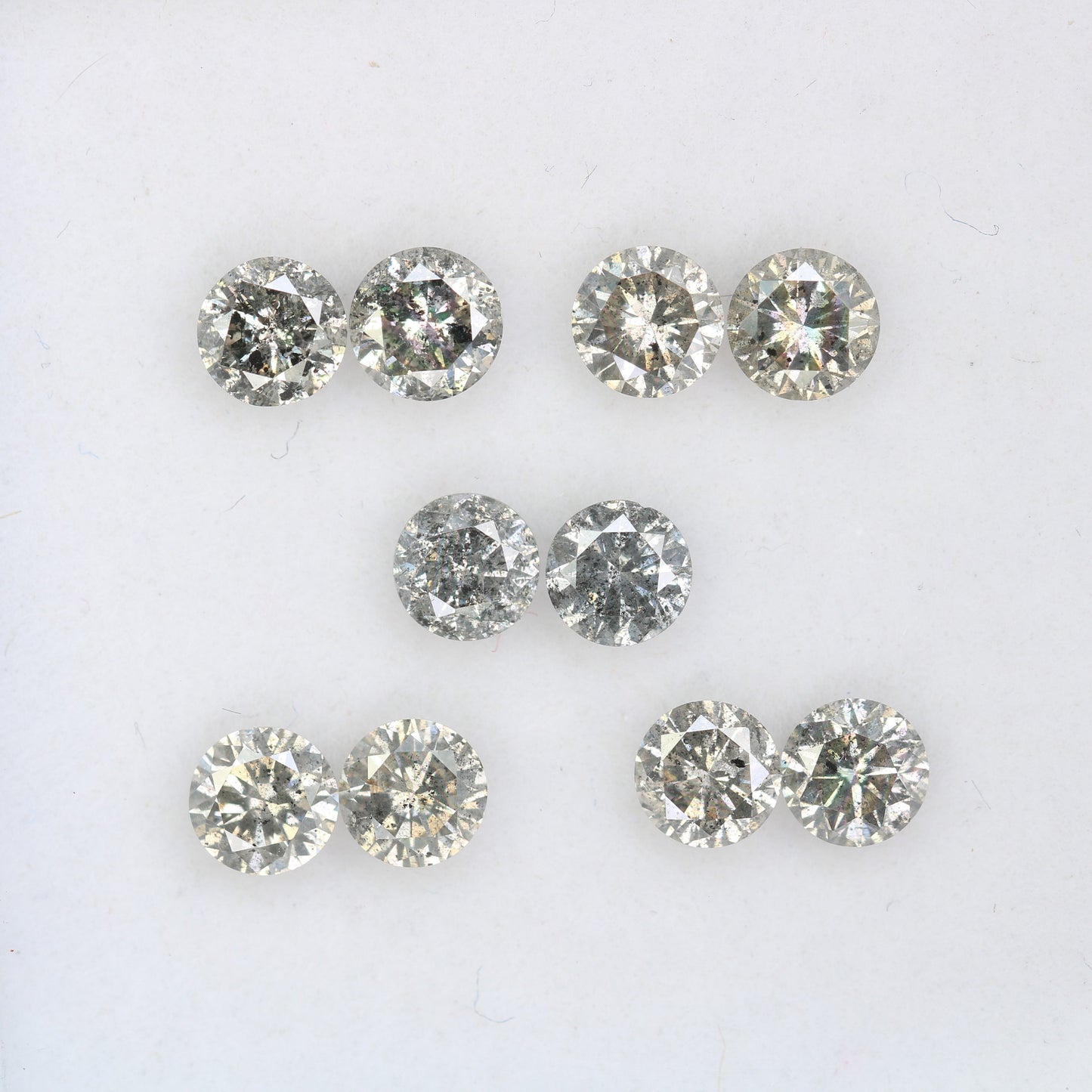Natural Round Brilliant Cut Salt and Pepper Diamond | Loose Gemstone for Wedding and Gold Rings | Unique Diamond Jewelry