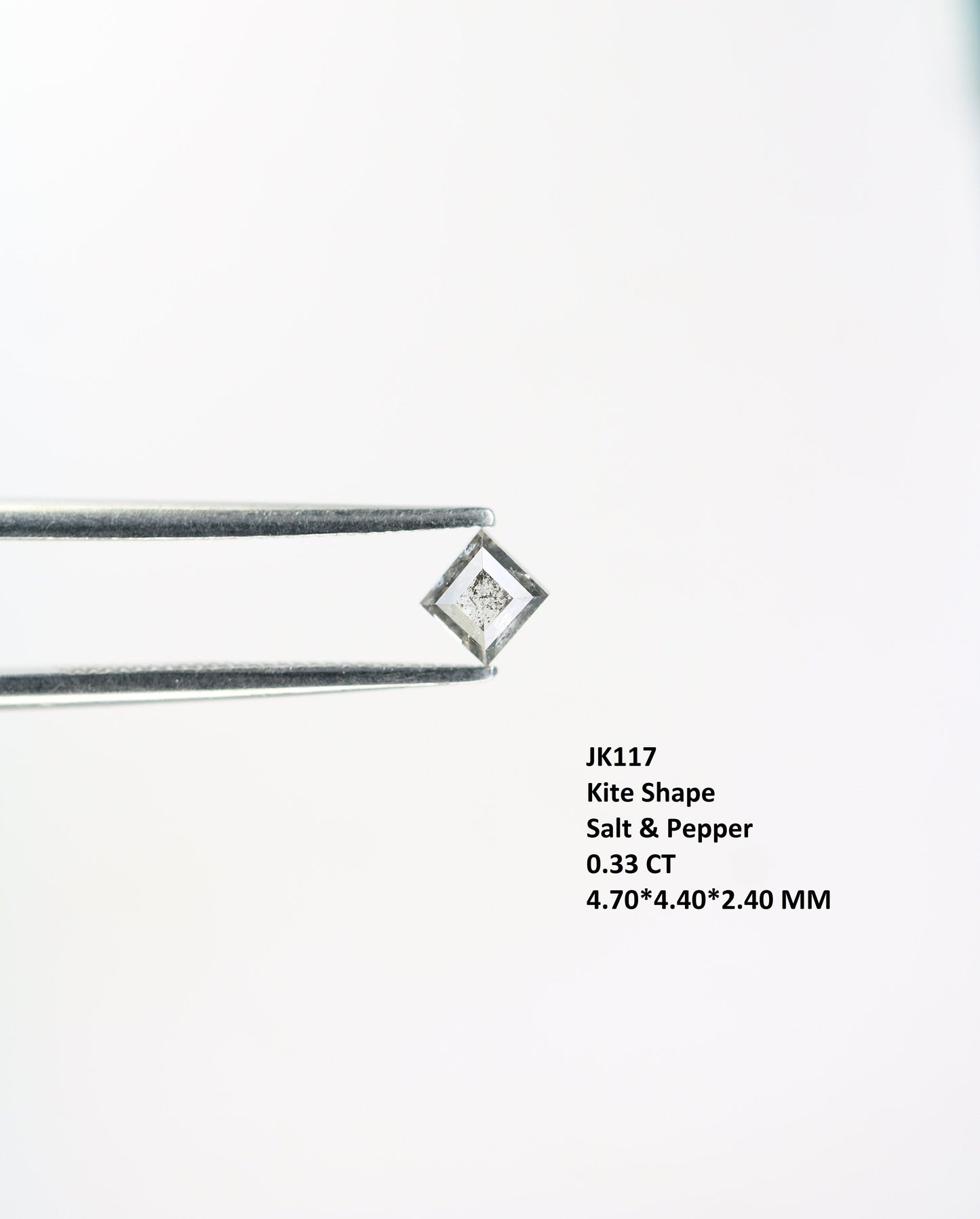 0.33 CT Kite shape Natural Loose Diamond -Kite Shape Salt and Pepper Diamond - For Salt Pepper Diamond Ring - Sale Offer- Unique Gift