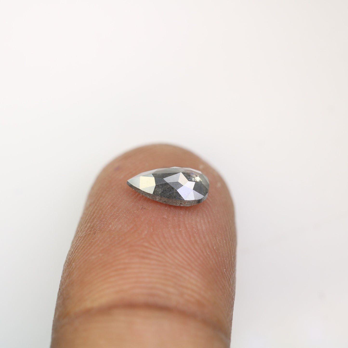 Black Friday Sale: 0.95 CT Pear Salt and Pepper Diamond Ring | Natural Loose Diamond for Elegant Gold Ring