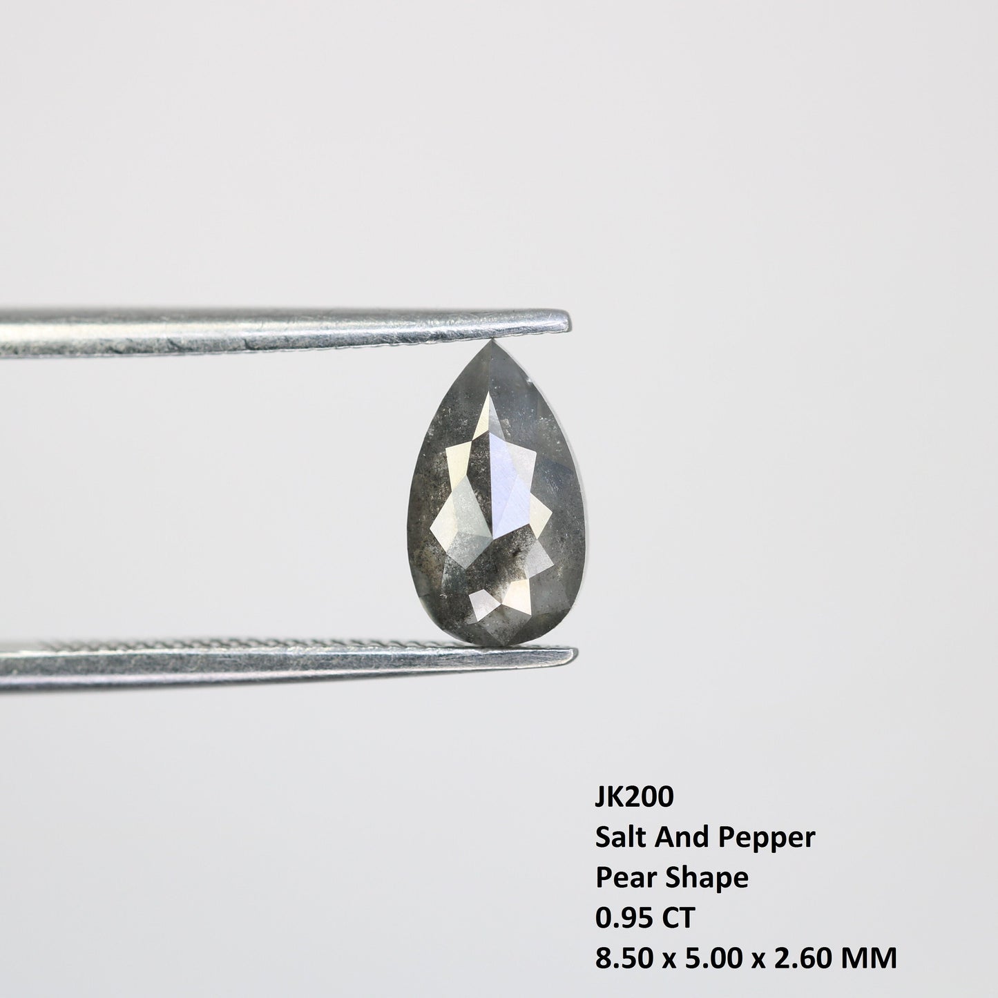 Black Friday Sale: 0.95 CT Pear Salt and Pepper Diamond Ring | Natural Loose Diamond for Elegant Gold Ring