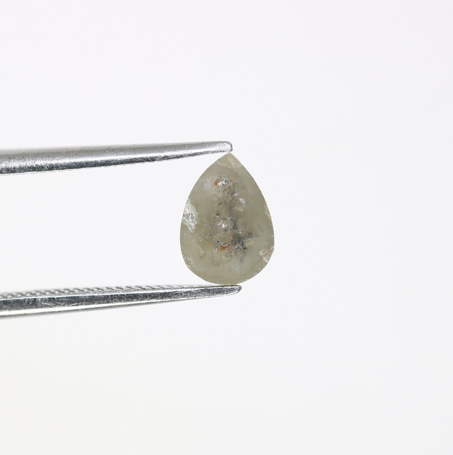 0.84 CT Pear Salt and Pepper Rustic Engagement RingFor Gold Ring Diamonds
