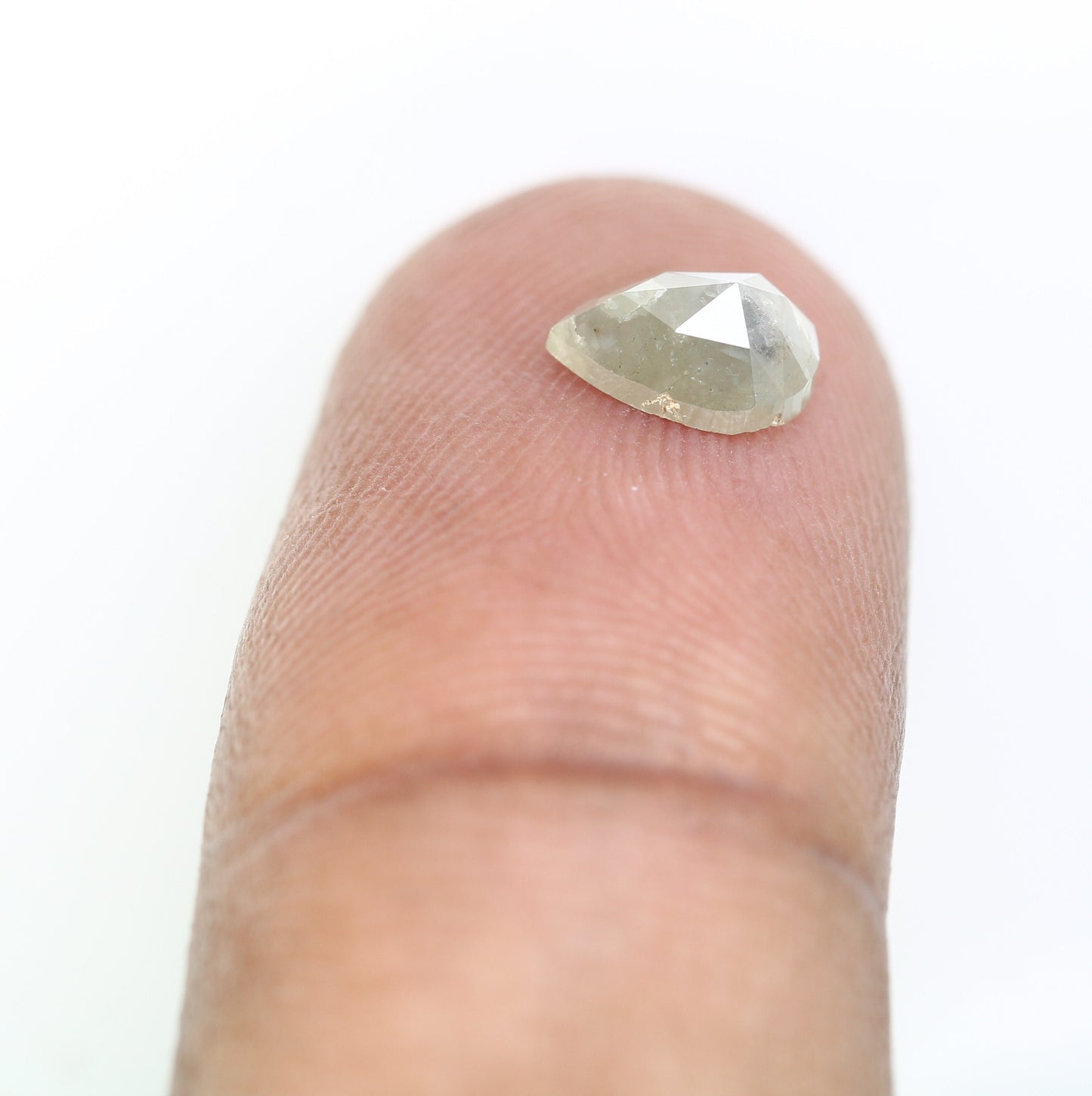 0.84 CT Pear Salt and Pepper Rustic Engagement RingFor Gold Ring Diamonds