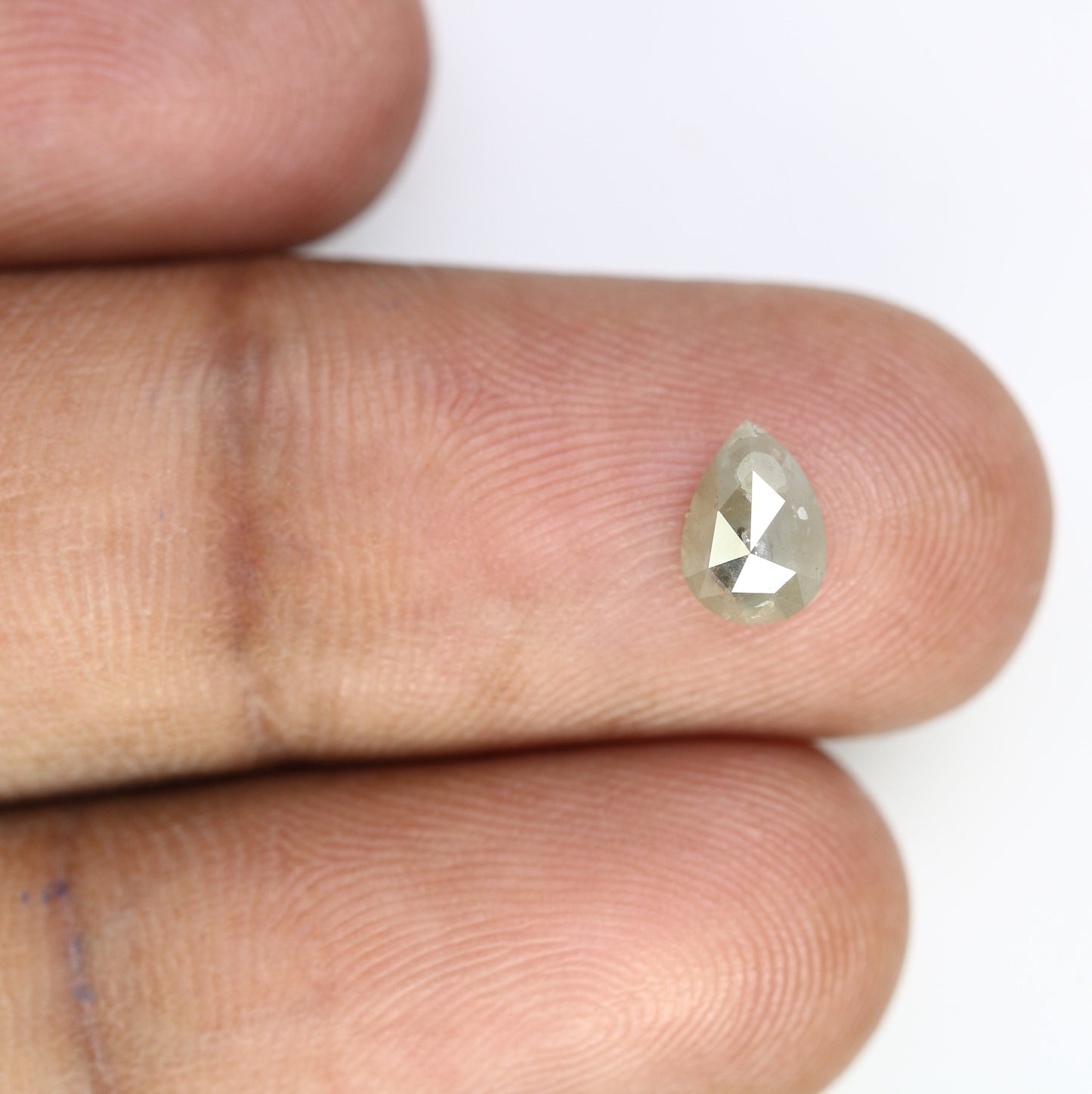 0.84 CT Pear Salt and Pepper Rustic Engagement RingFor Gold Ring Diamonds