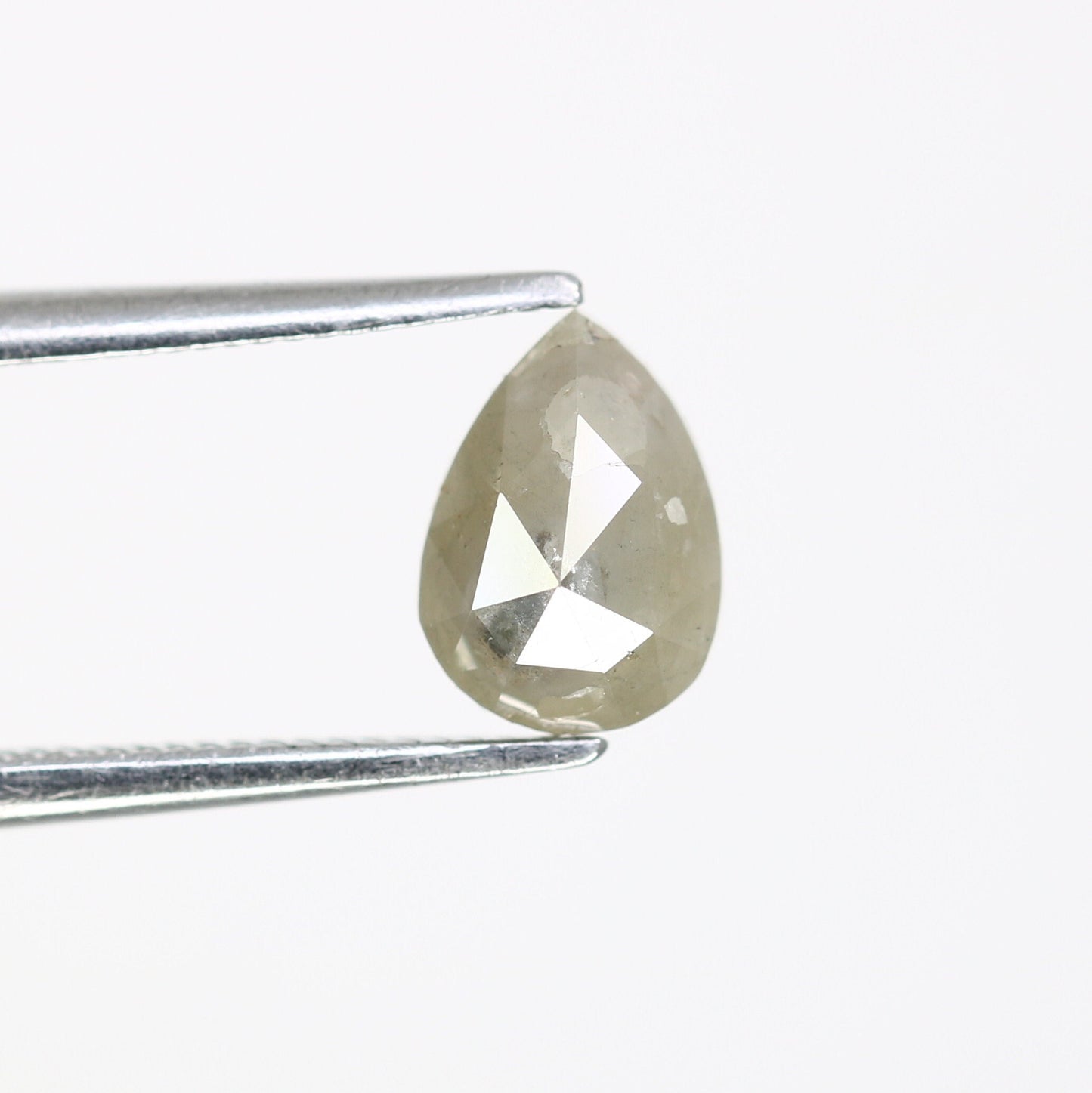 0.84 CT Pear Salt and Pepper Rustic Engagement RingFor Gold Ring Diamonds