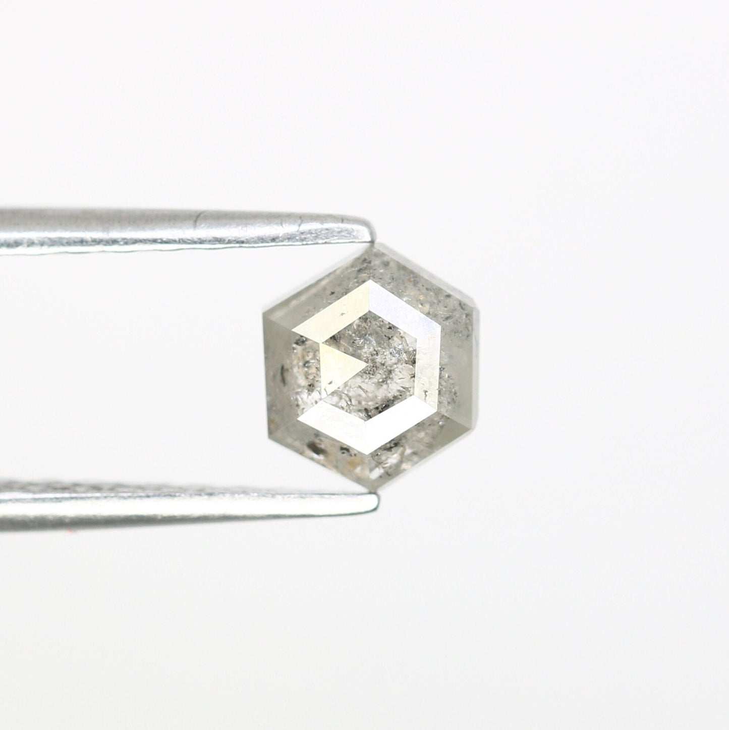 0.80 CT Hexagon Loose Salt and Pepper Diamond - Natural Hexagon Diamond - Salt and Pepper Ring - Gift for Wifey - Gift for mother - Jewlery