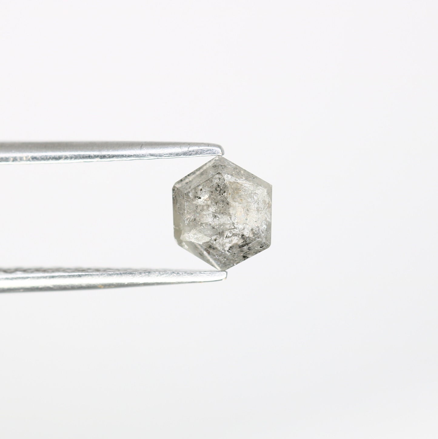 0.80 CT Hexagon Loose Salt and Pepper Diamond - Natural Hexagon Diamond - Salt and Pepper Ring - Gift for Wifey - Gift for mother - Jewlery