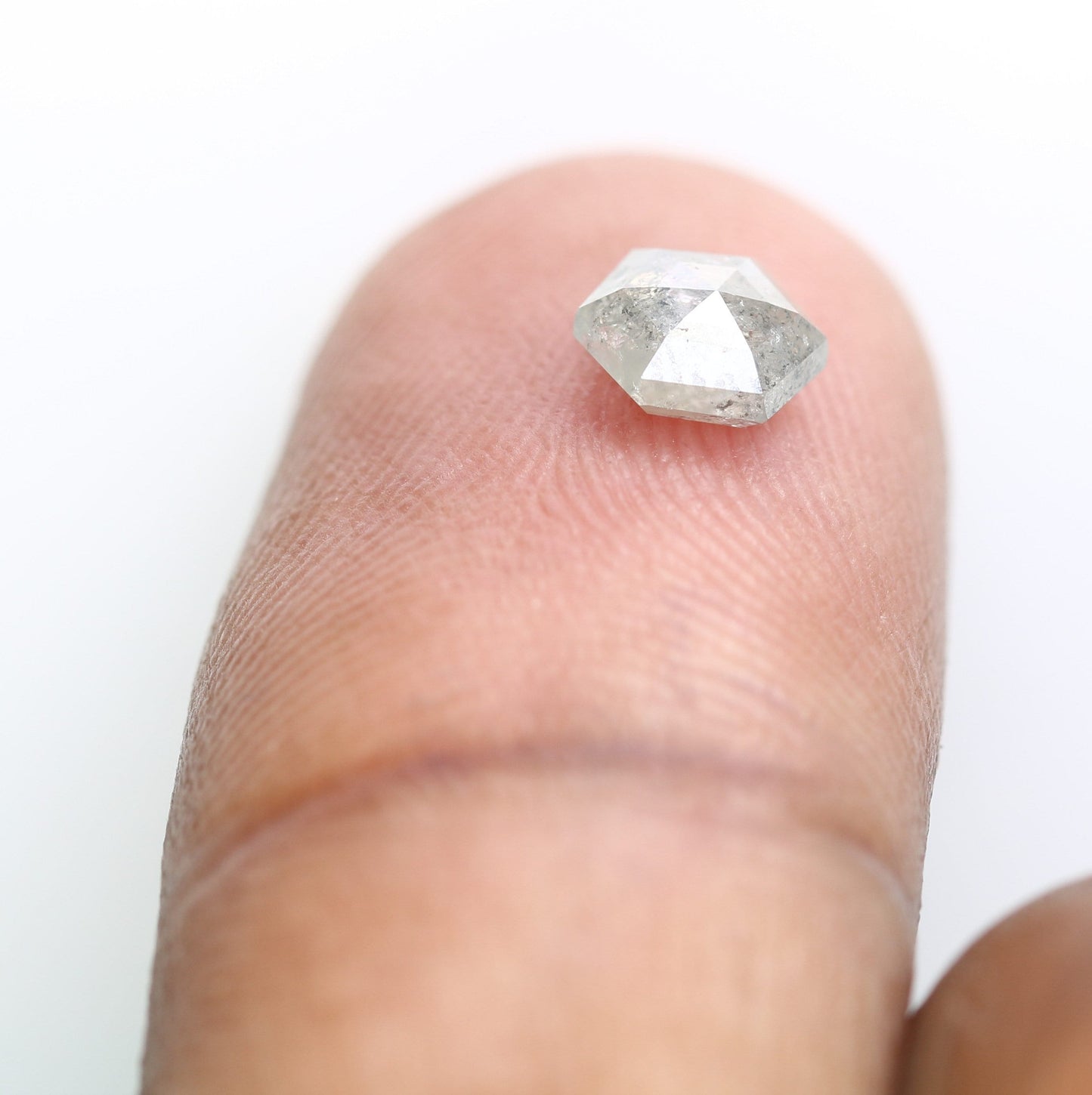 0.80 CT Hexagon Loose Salt and Pepper Diamond - Natural Hexagon Diamond - Salt and Pepper Ring - Gift for Wifey - Gift for mother - Jewlery