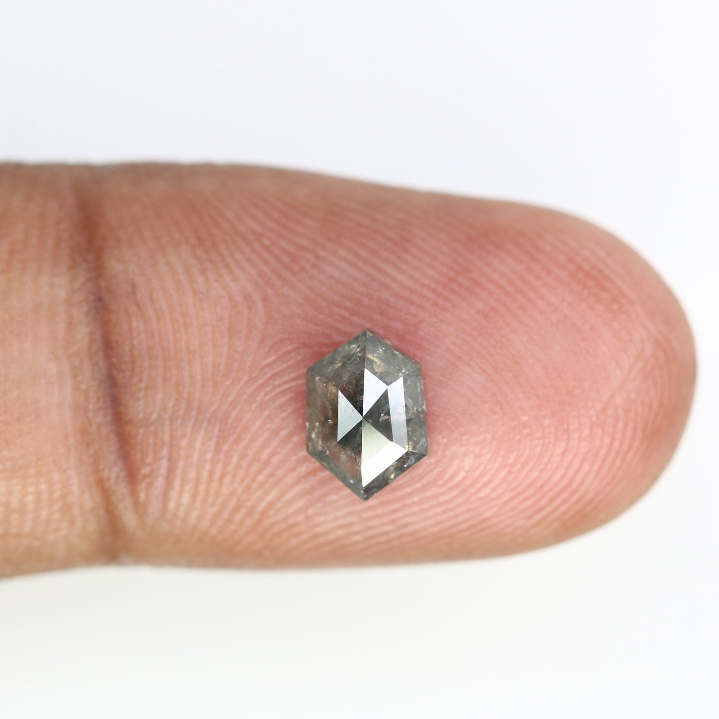 0.99 CT Hexagon Loose Salt and Pepper Diamond - Natural Hexagon Diamond - Salt and Pepper Ring - Gift for Wifey - Gift for mother - Jewlery