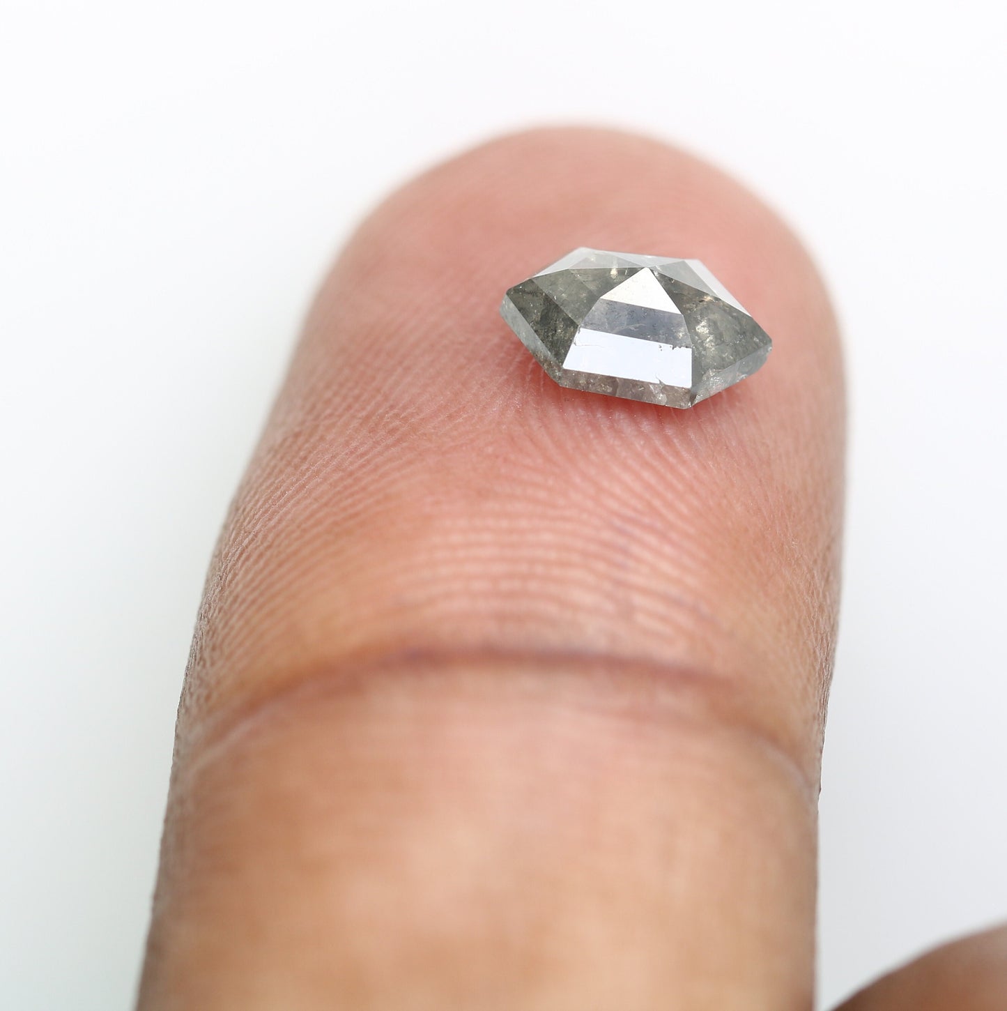 0.99 CT Hexagon Loose Salt and Pepper Diamond - Natural Hexagon Diamond - Salt and Pepper Ring - Gift for Wifey - Gift for mother - Jewlery