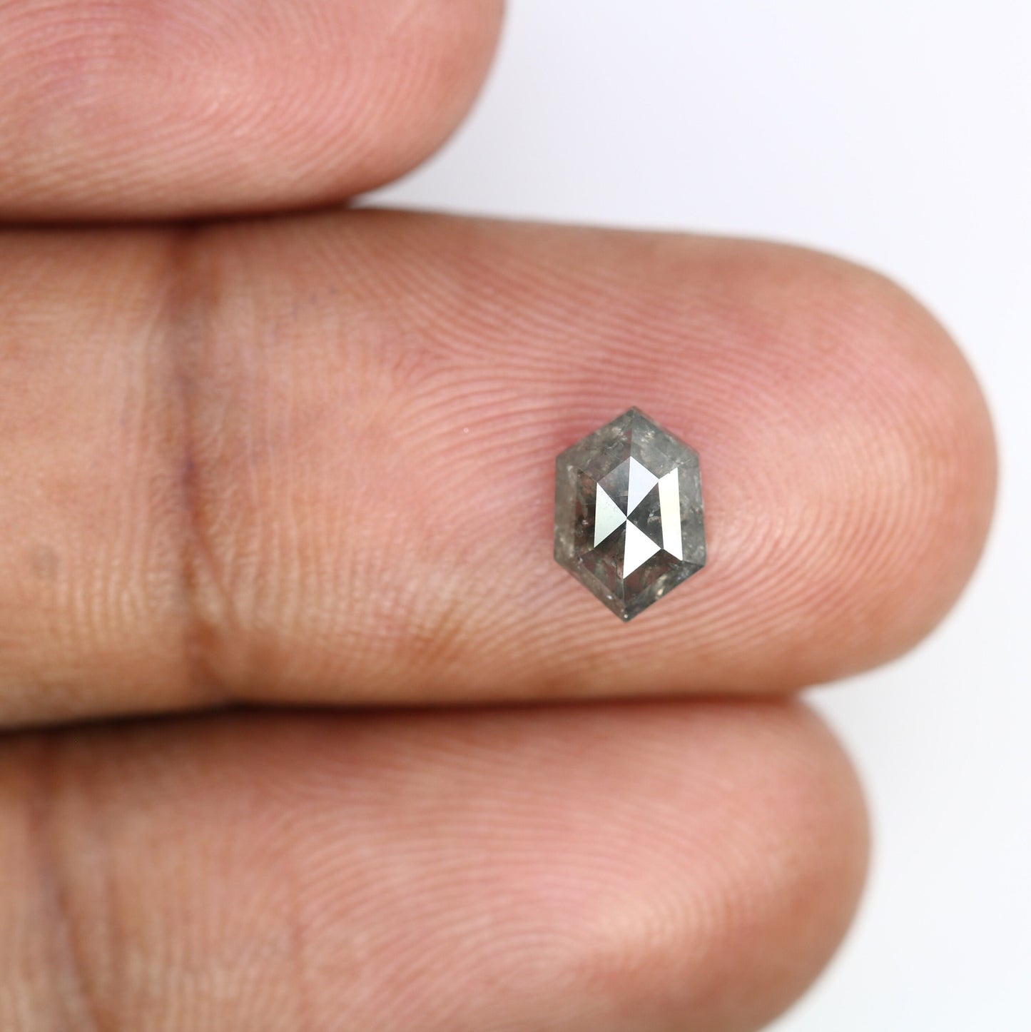 0.99 CT Hexagon Loose Salt and Pepper Diamond - Natural Hexagon Diamond - Salt and Pepper Ring - Gift for Wifey - Gift for mother - Jewlery