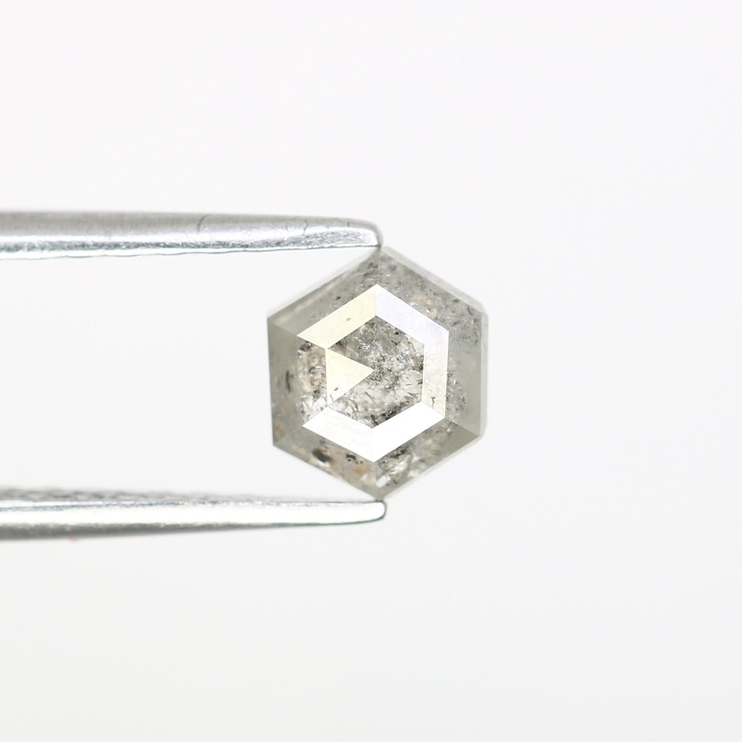 0.80 CT Hexagon Loose Salt and Pepper Diamond - Natural Hexagon Diamond - Salt and Pepper Ring - Gift for Wifey - Gift for mother - Jewlery