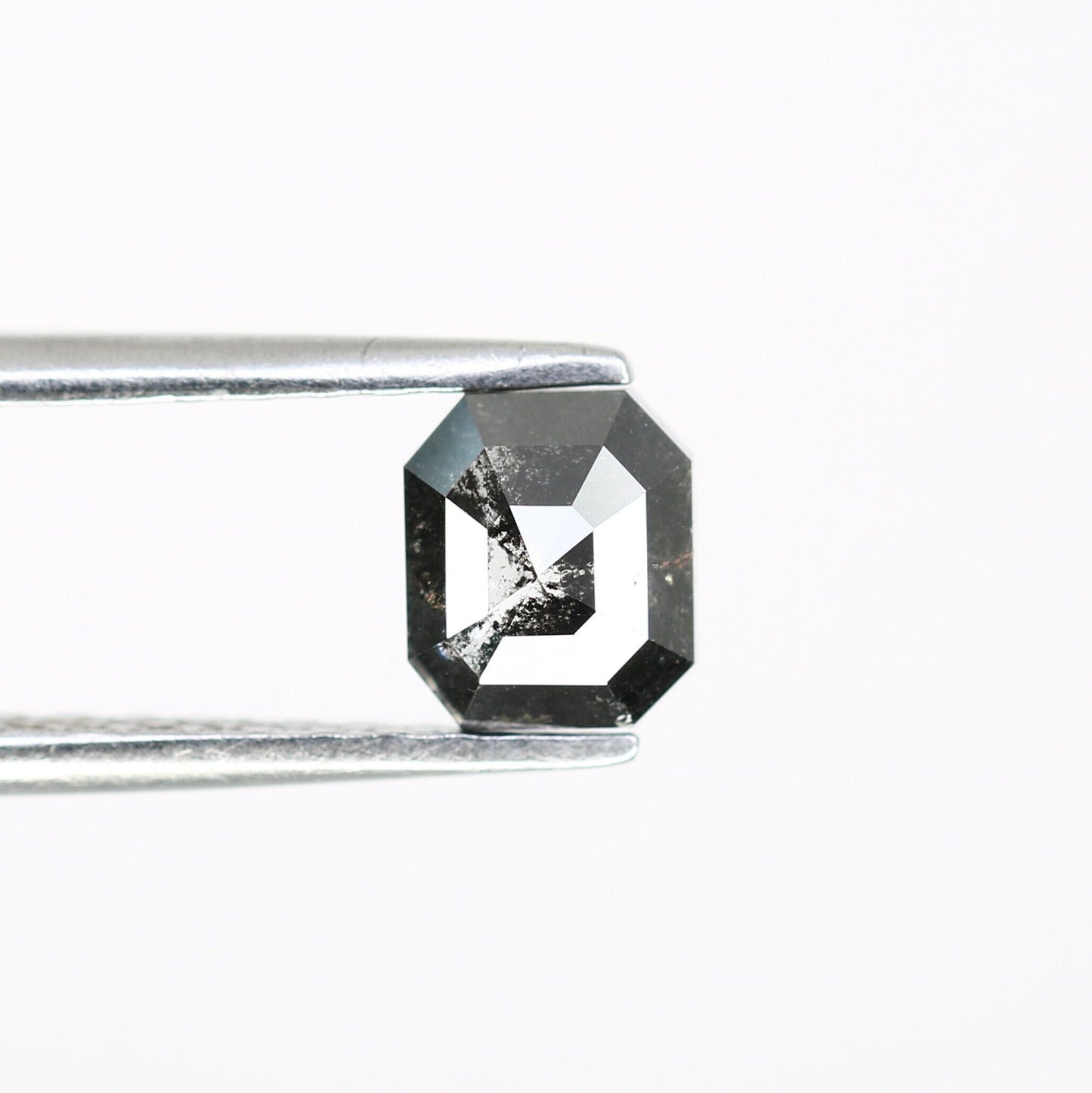 Salt and Pepper Emerald Shape Diamond - Natural Loose Emerald Cut Diamond - Emerald Engagement Ring - LABORDAY Offer