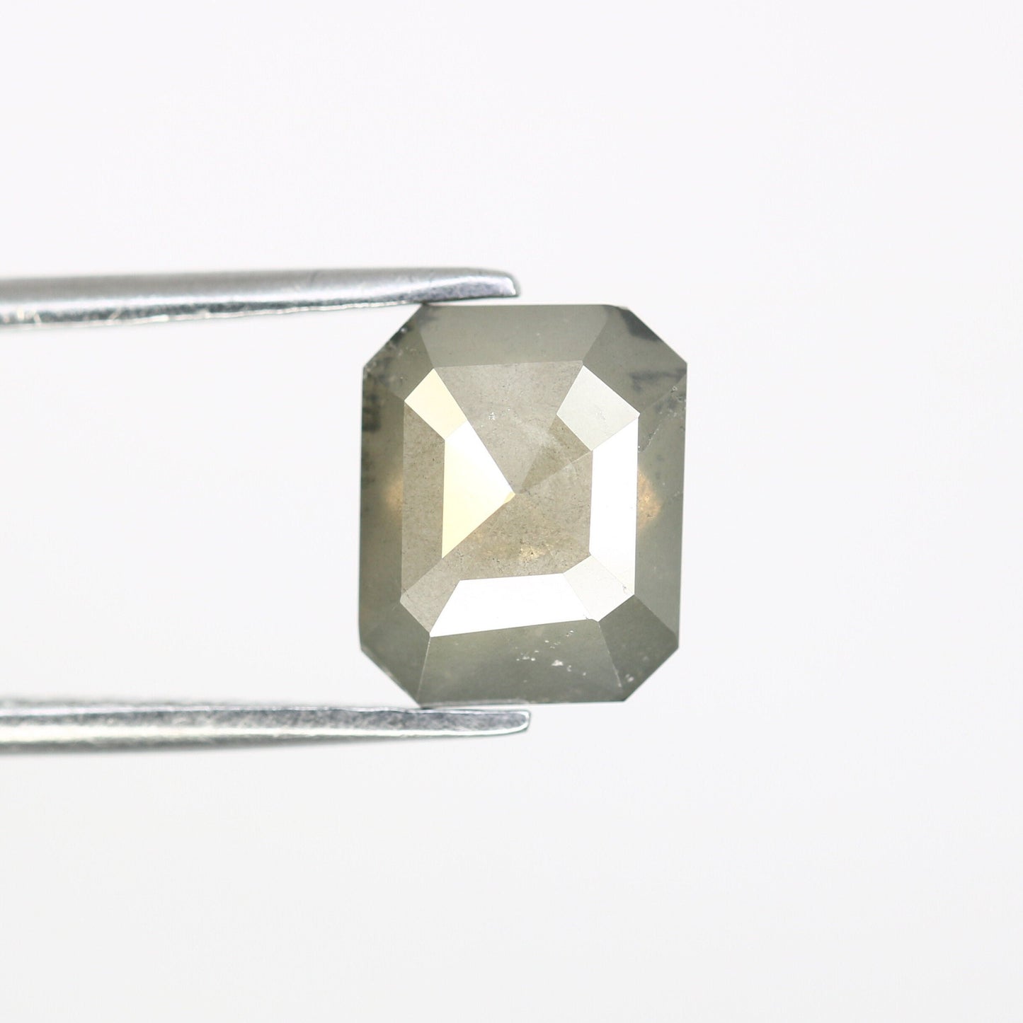 1.95 CT Salt and Pepper Emerald Shape Diamond - Natural Loose Emerald Cut Diamond - Emerald Engagement Ring - LABORDAY Offer